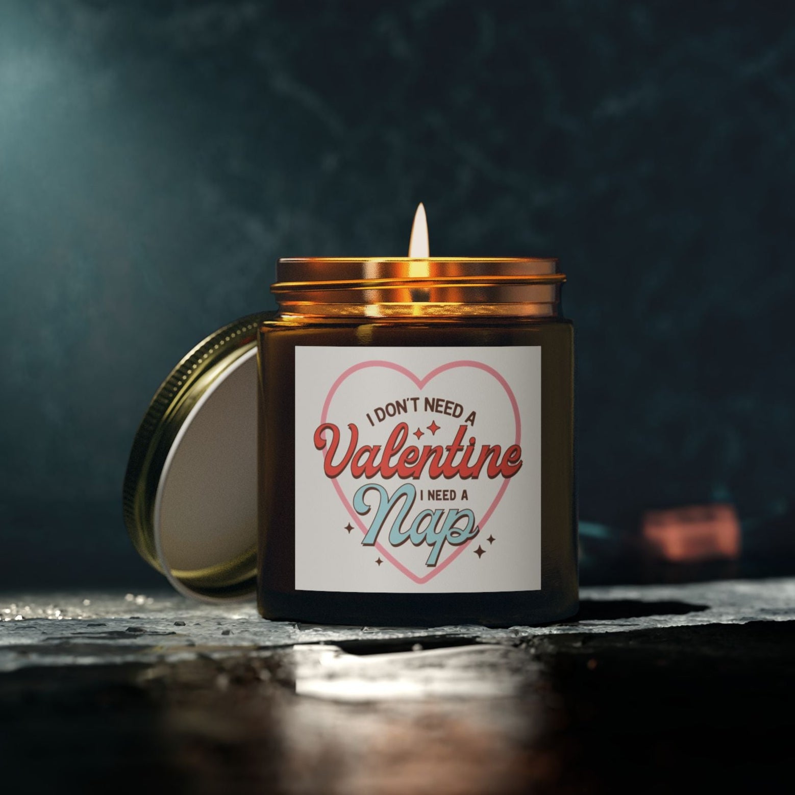 Funny Retro Anti Valentines Day Scented Candle