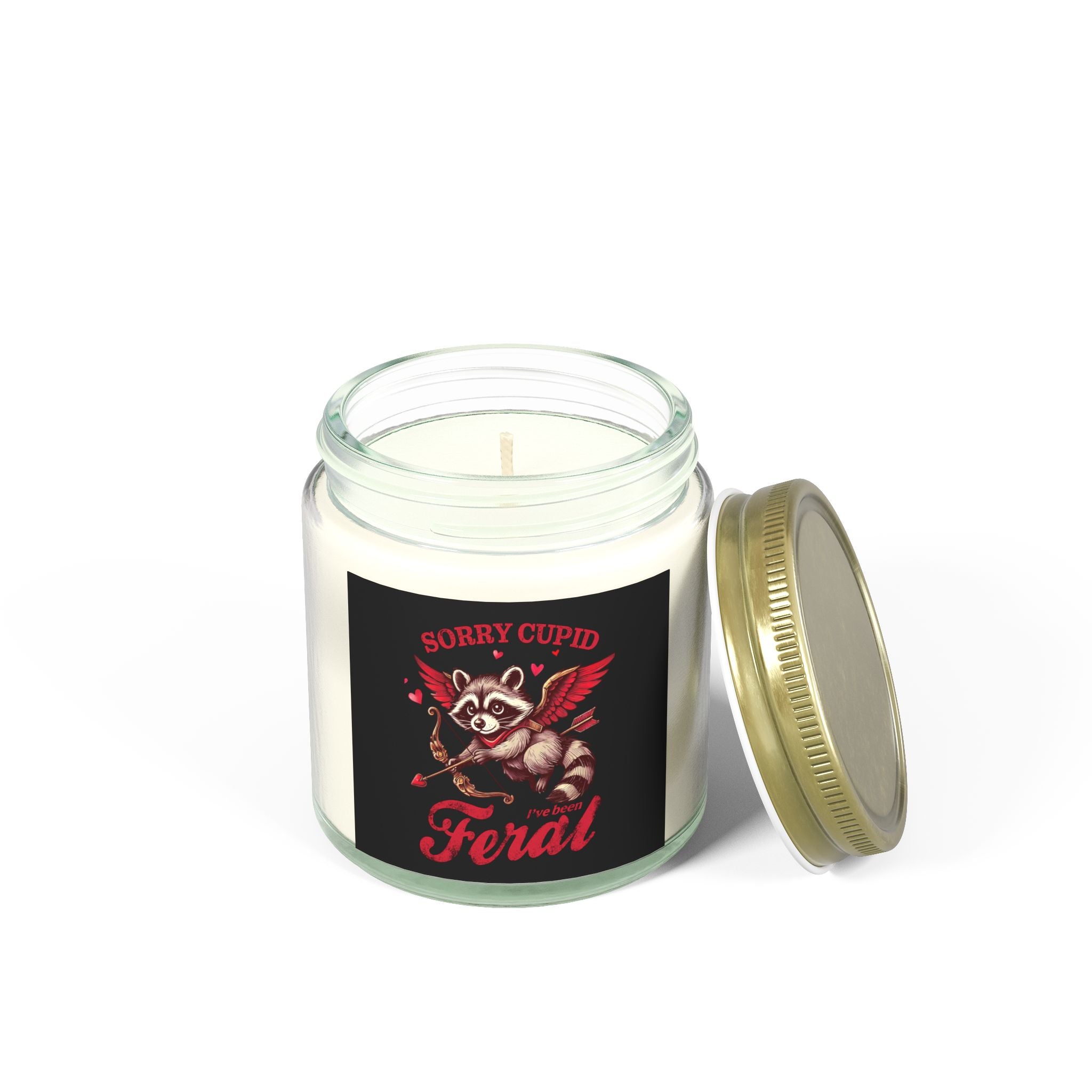 Sorry Cupid I've Been Feral Meme Candle