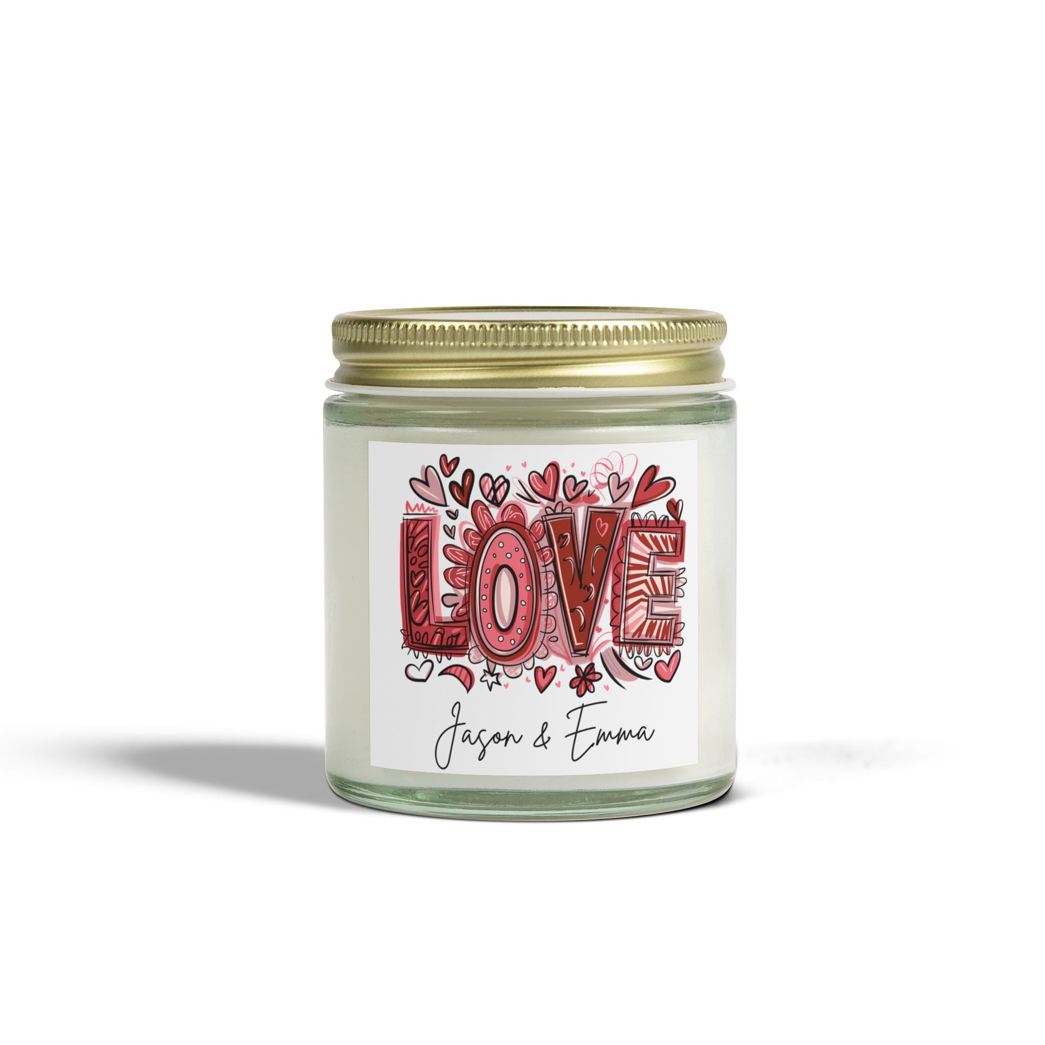 Personalized Retro Love Scented Candle
