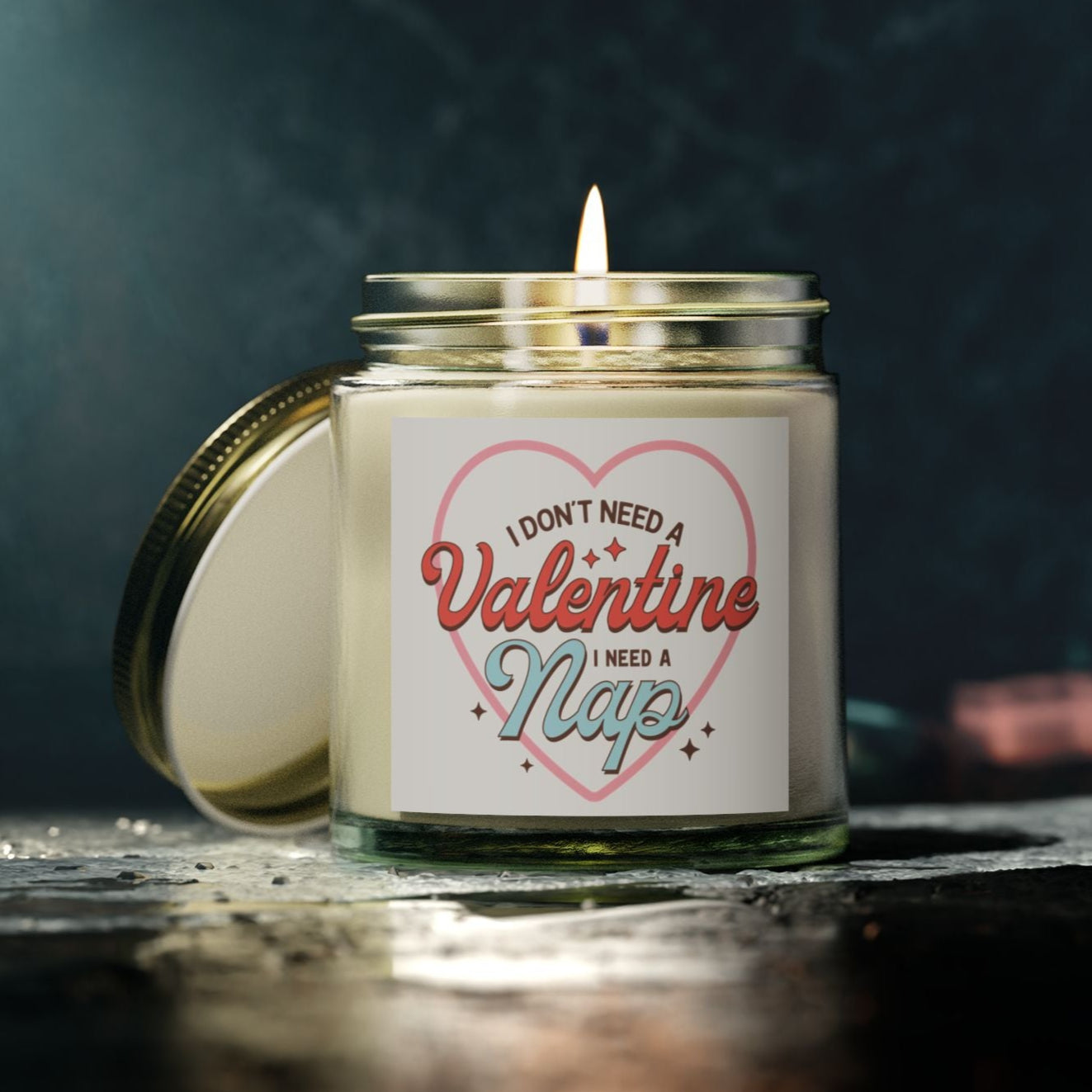 Funny Retro Anti Valentines Day Scented Candle