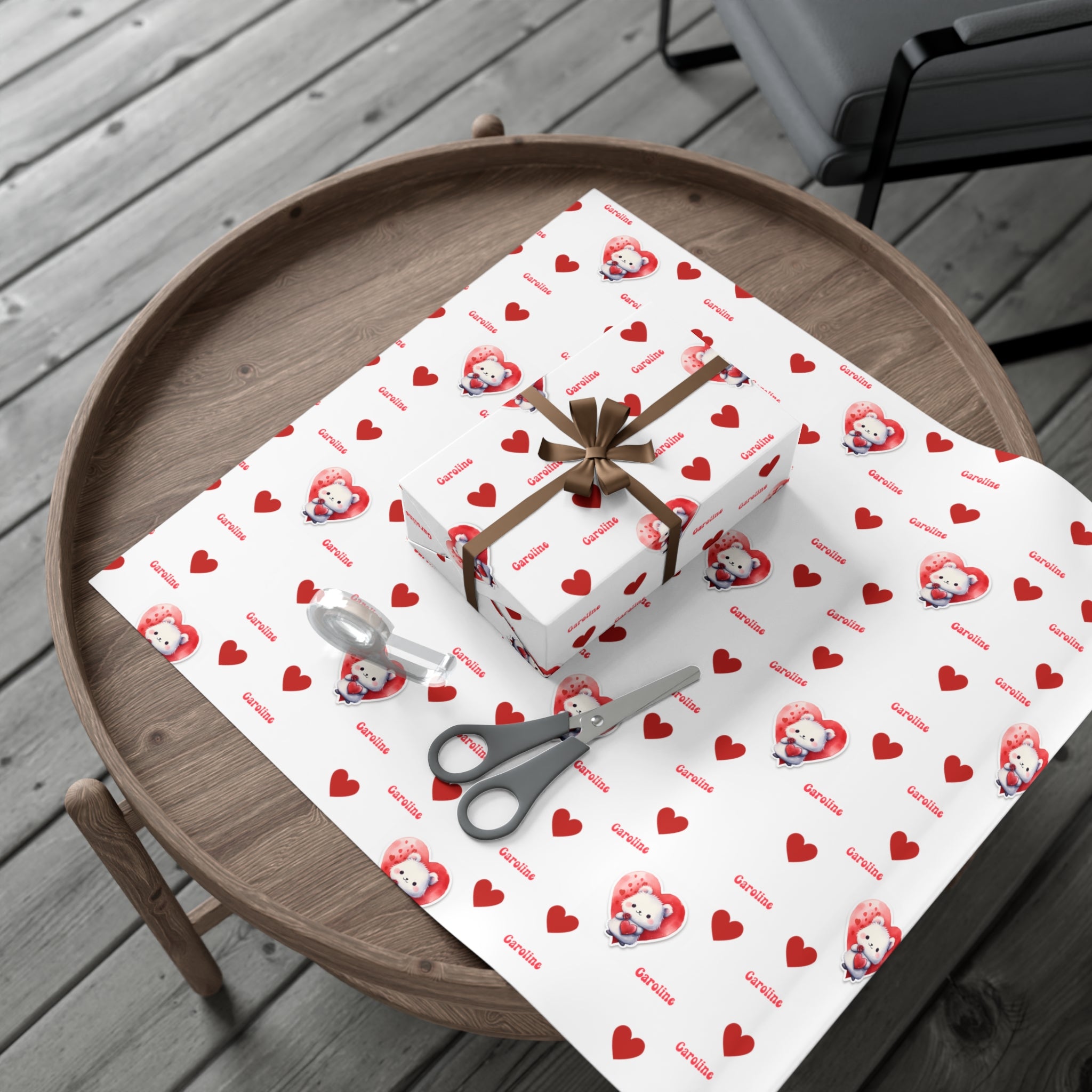 Custom Valentines Day Gift Wrap For Girl