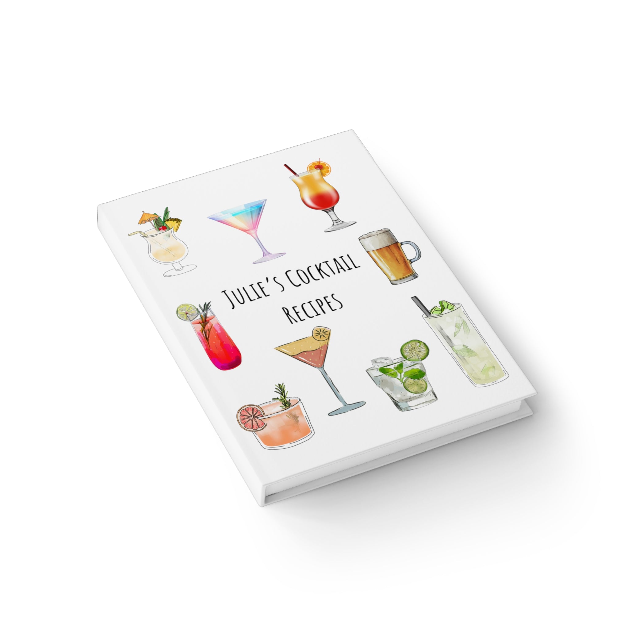 Personalized Cocktail Recipe Notebook