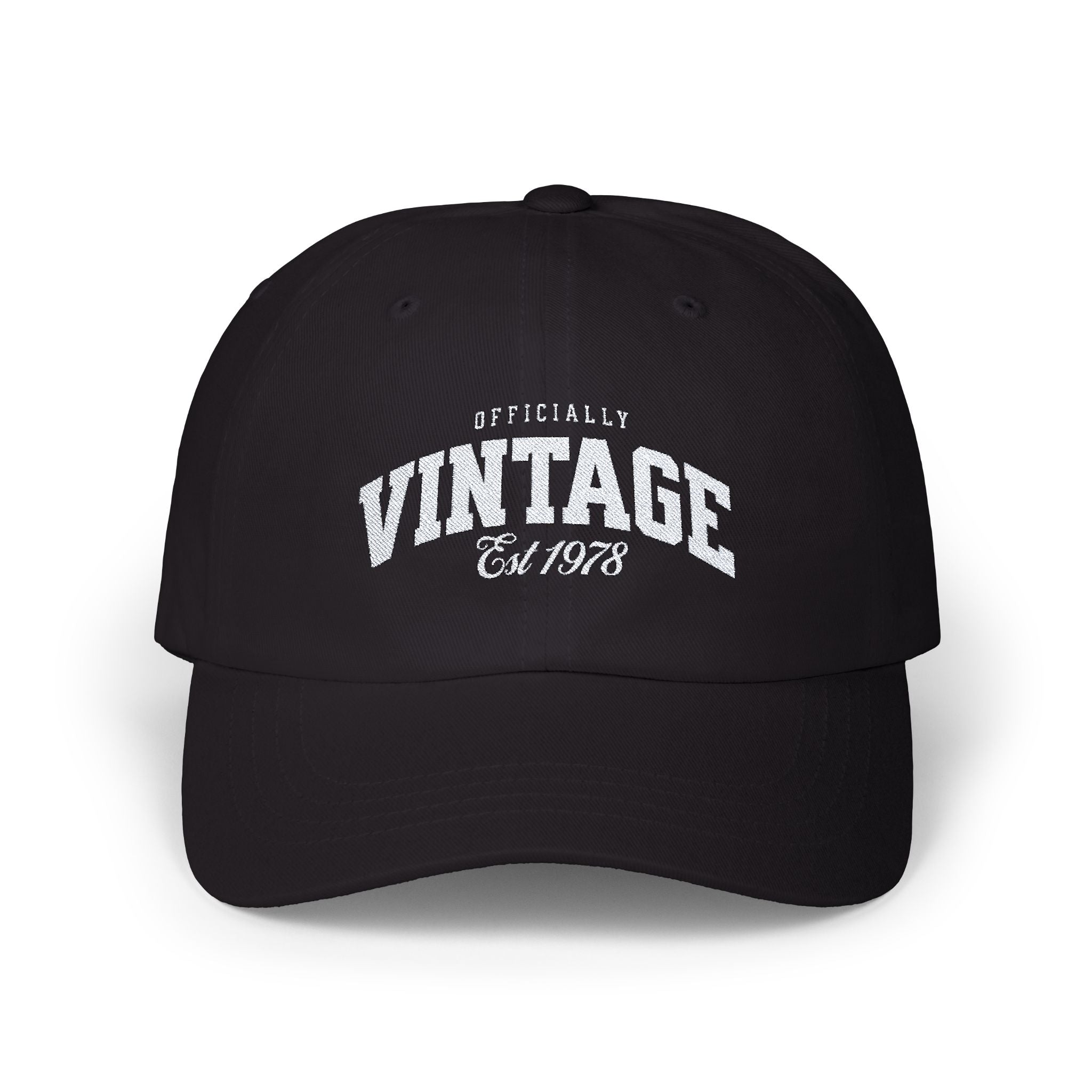 Custom Embroidered Officially Vintage Birthday Hat