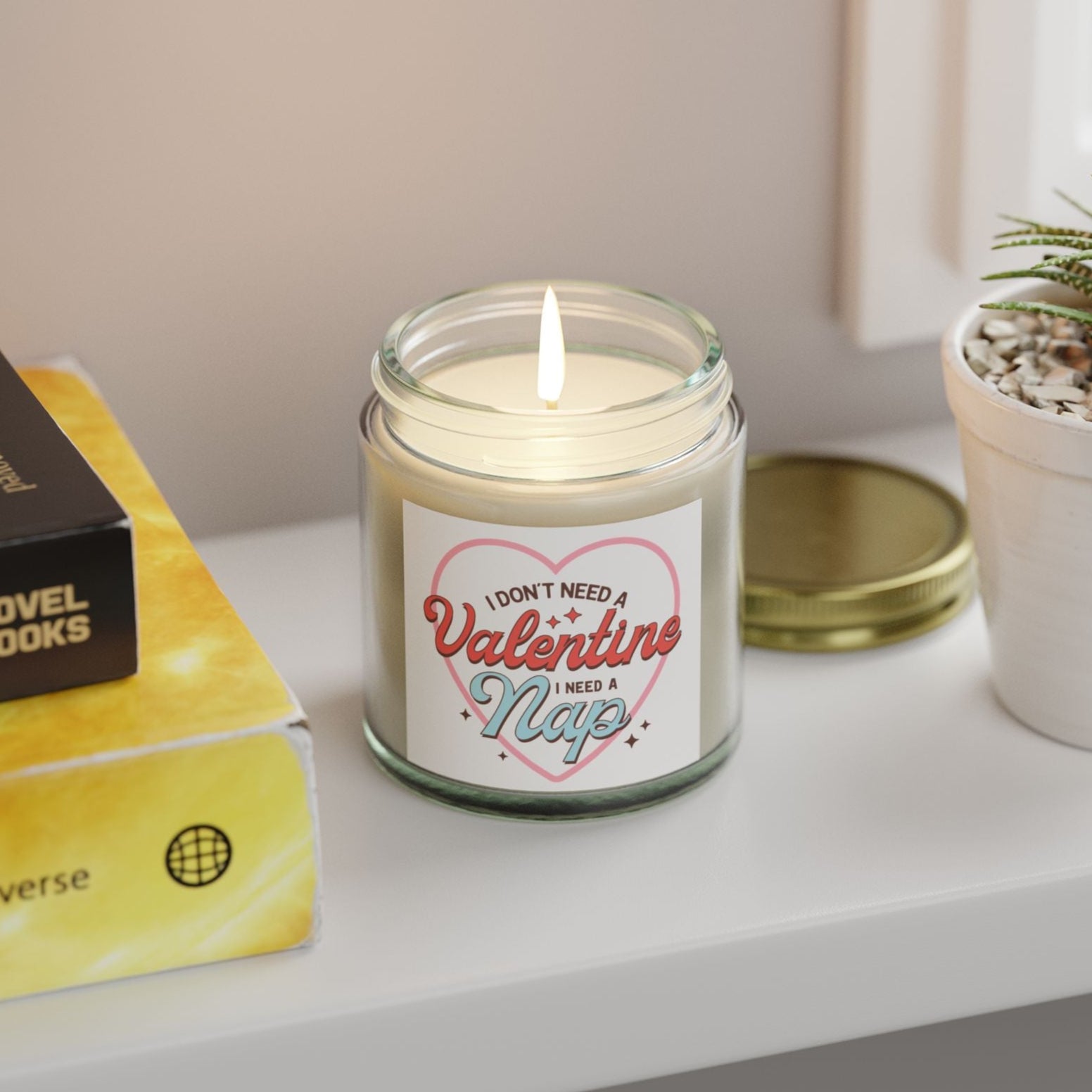 Funny Retro Anti Valentines Day Scented Candle