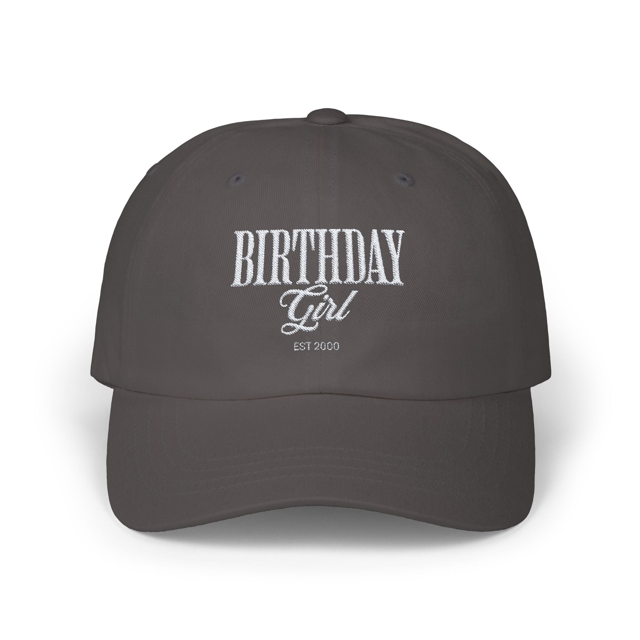 Custom Embroidered Birthday Girl Cap with Birth Year