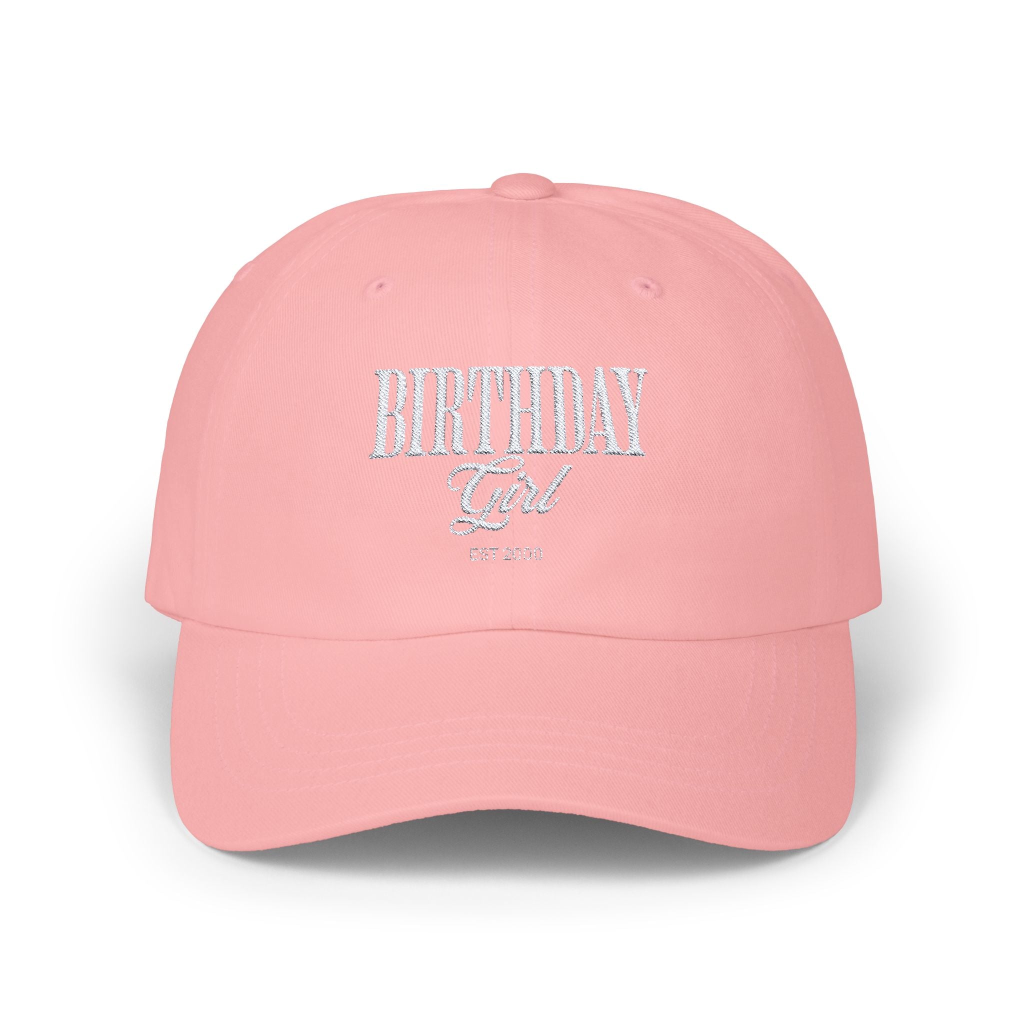 Custom Embroidered Birthday Girl Cap with Birth Year