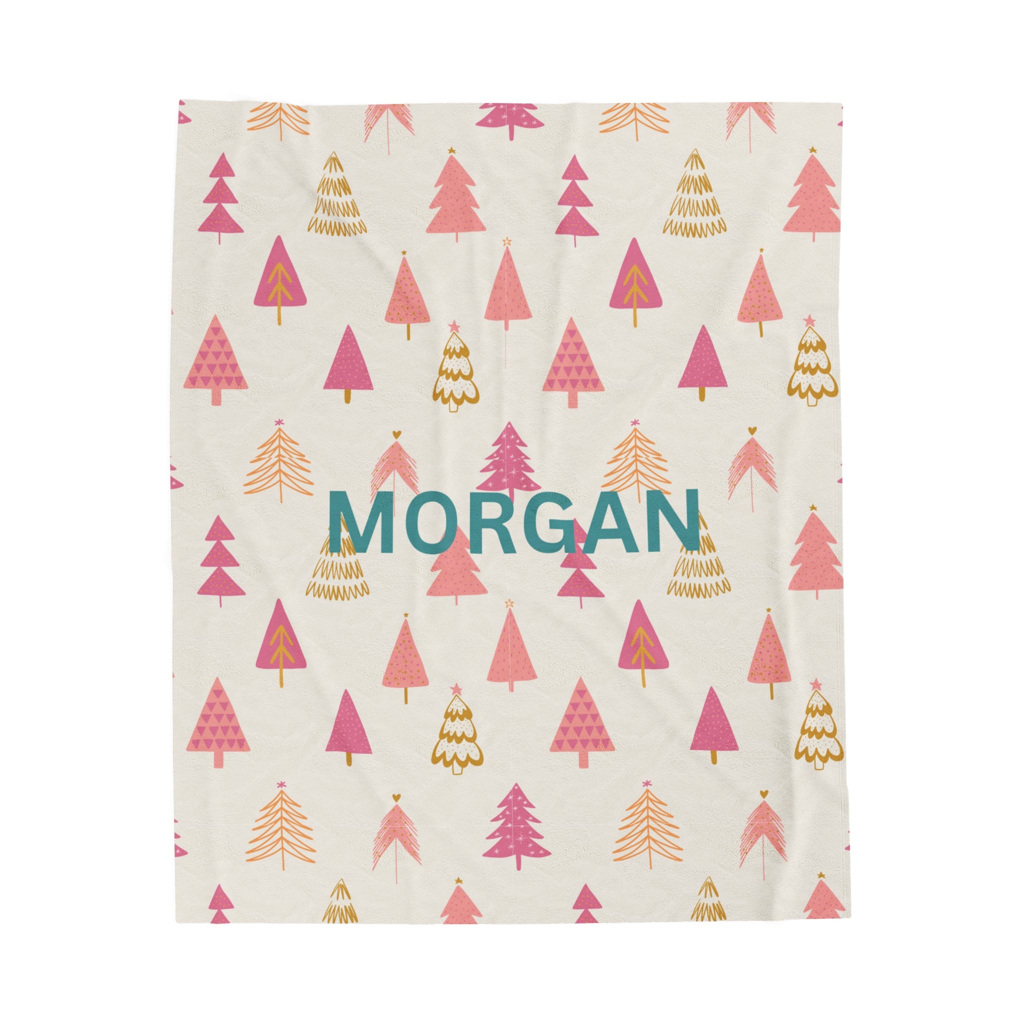 Pink Christmas Cozy Blanket- Personalization Option