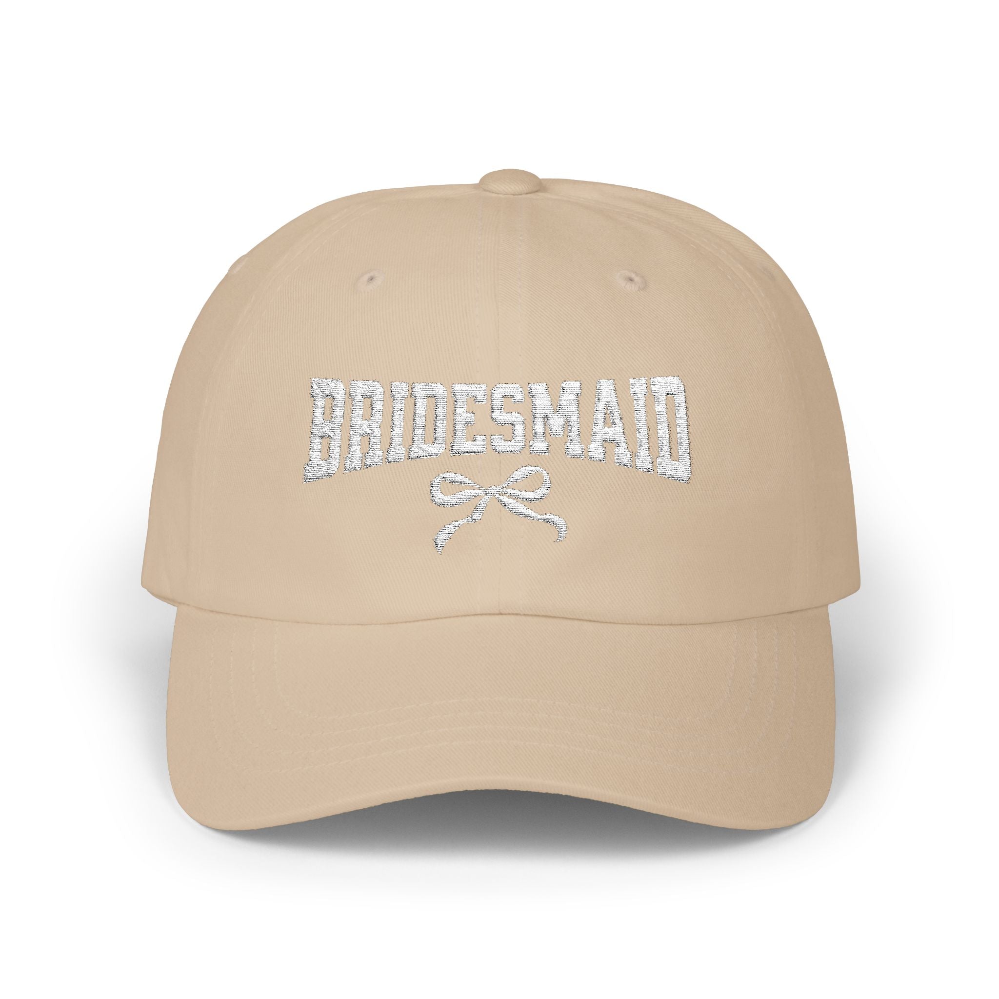 Embroidered Bridesmaid Hat with Coquette Bow