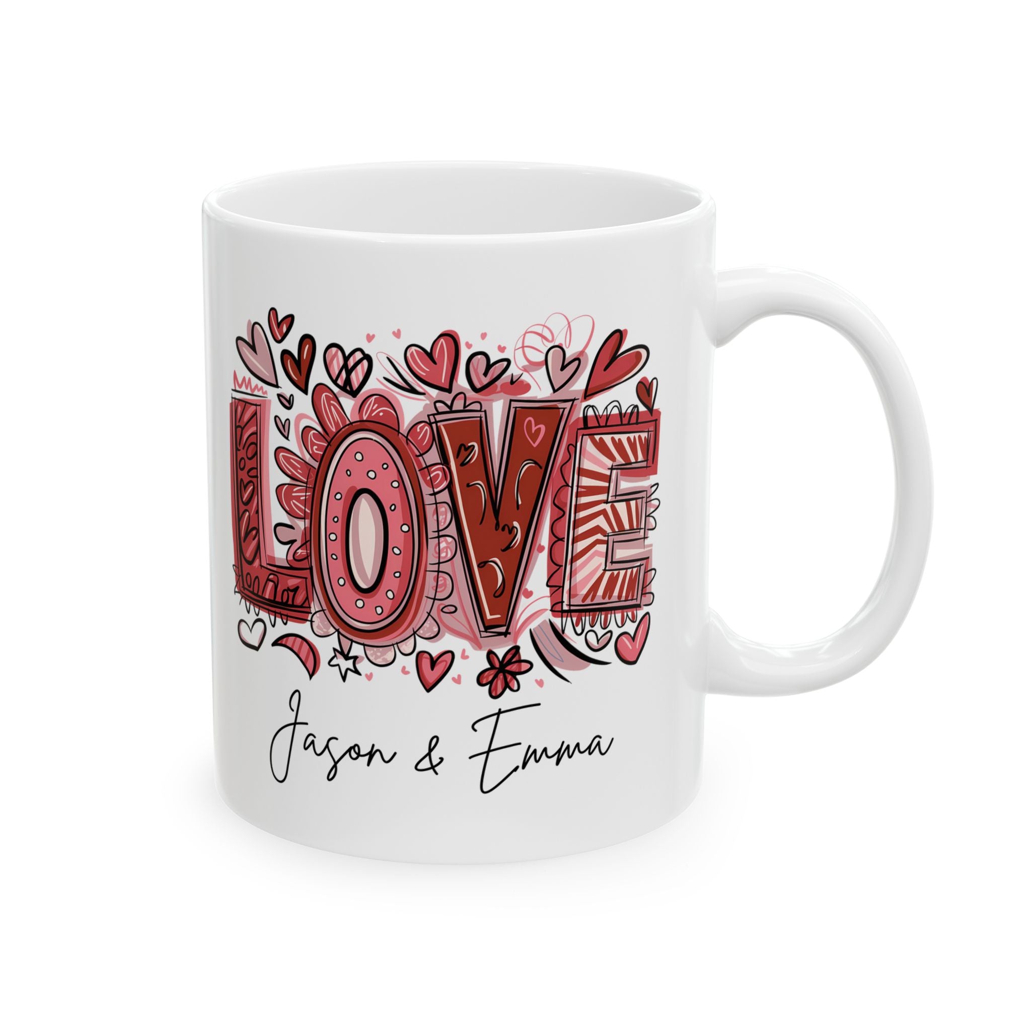 Personalized Retro Love Mug Custom Name Love Mug Coffee Custom Love Coffee Cup Cute Valentines Day Gift For Wife Valentines Gift Girlfriend