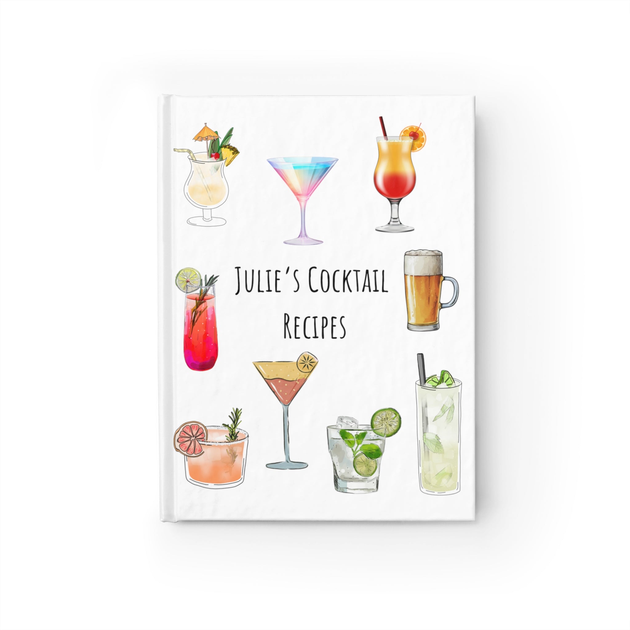 Personalized Cocktail Recipe Notebook