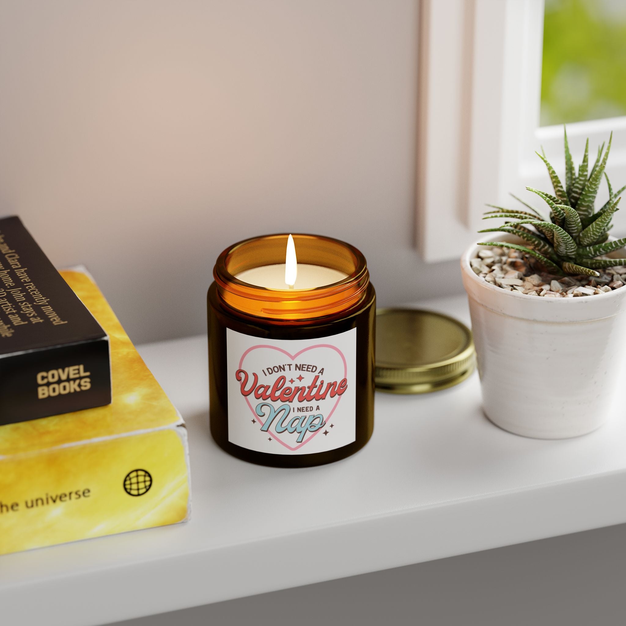 Funny Retro Anti Valentines Day Scented Candle