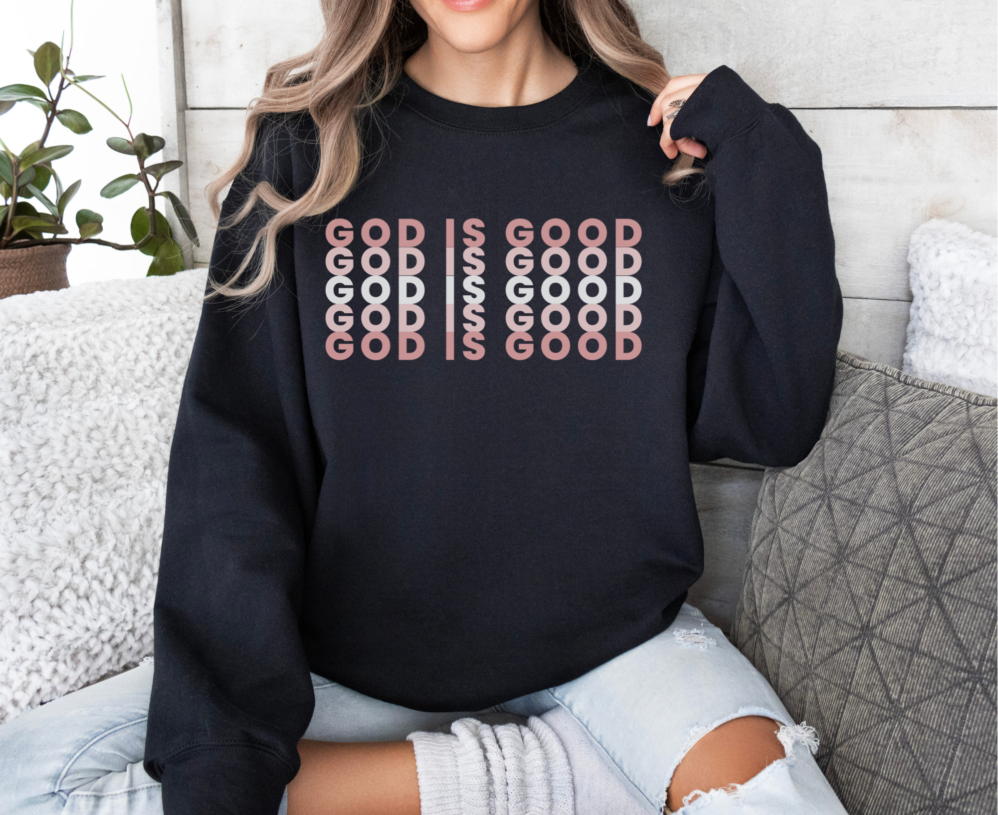 Retro God Is Good Sweatshirt