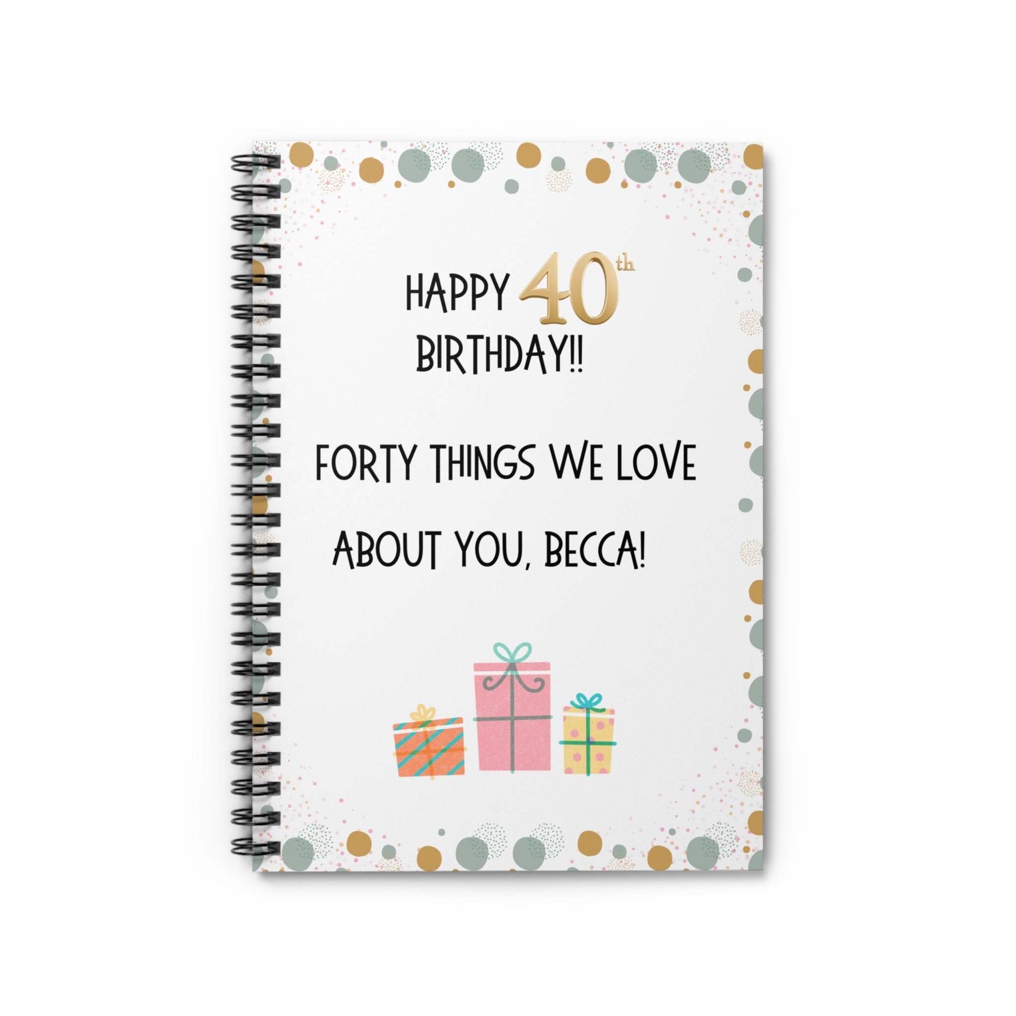 Personalized Happy Birthday Notebook