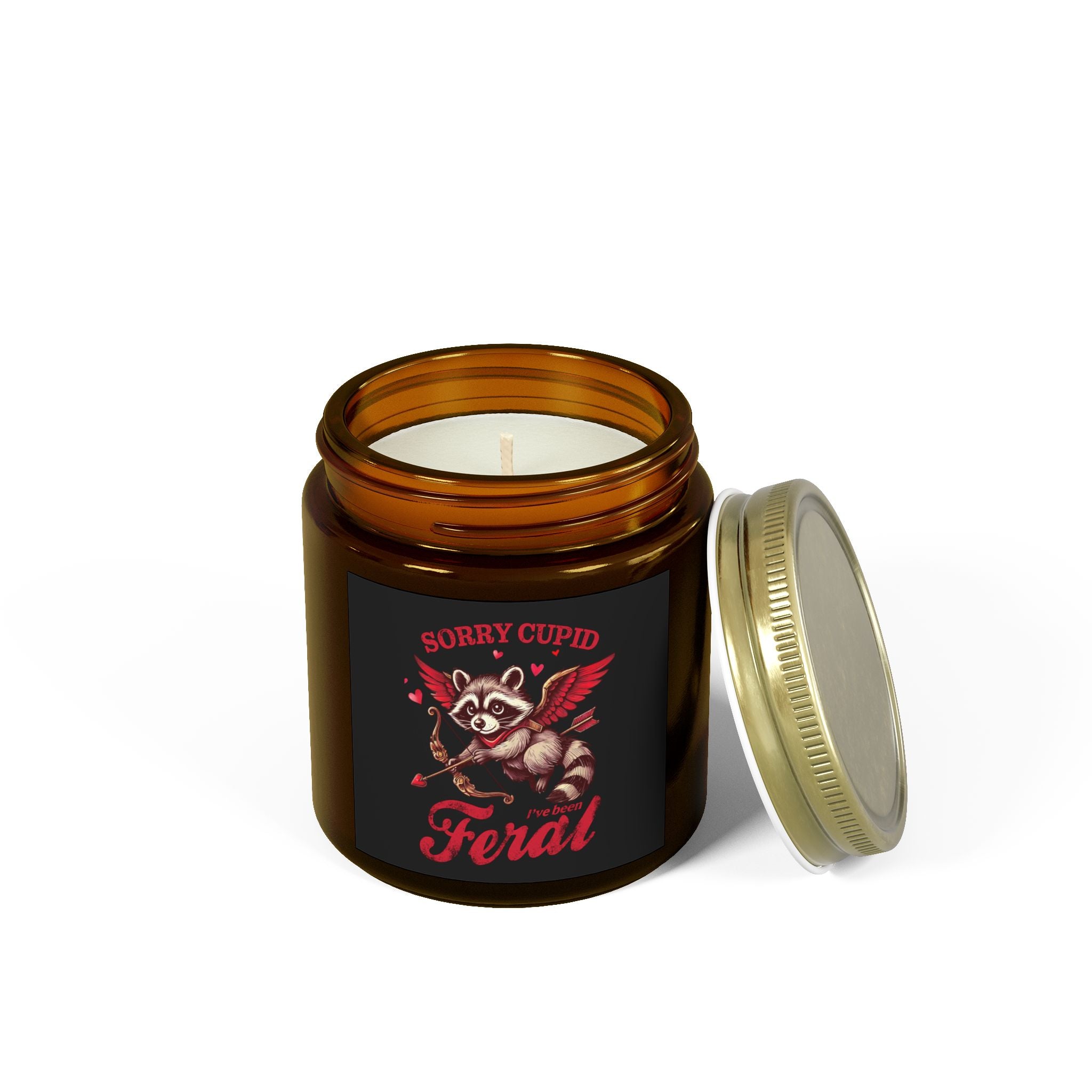 Sorry Cupid I've Been Feral Meme Candle