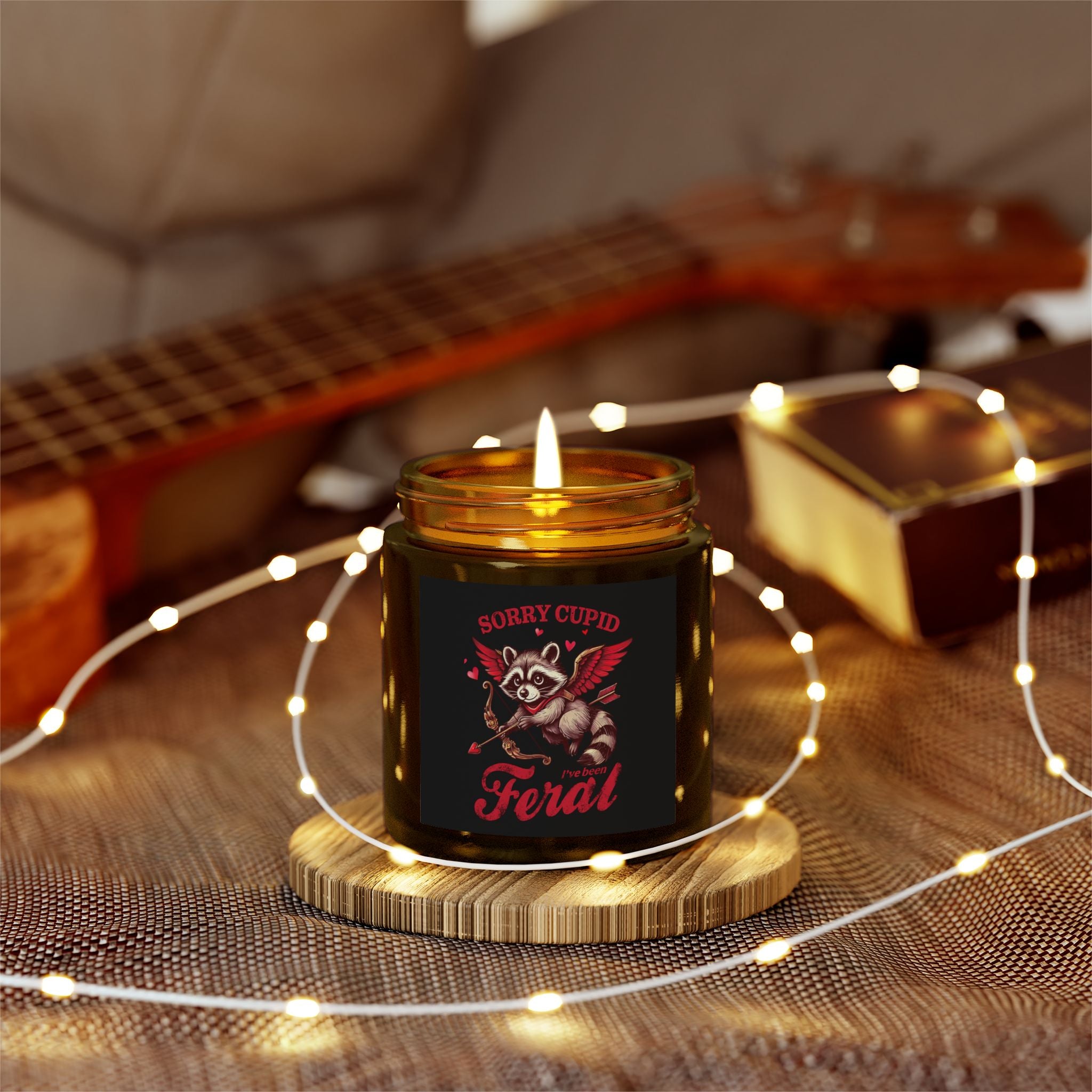 Sorry Cupid I've Been Feral Meme Candle