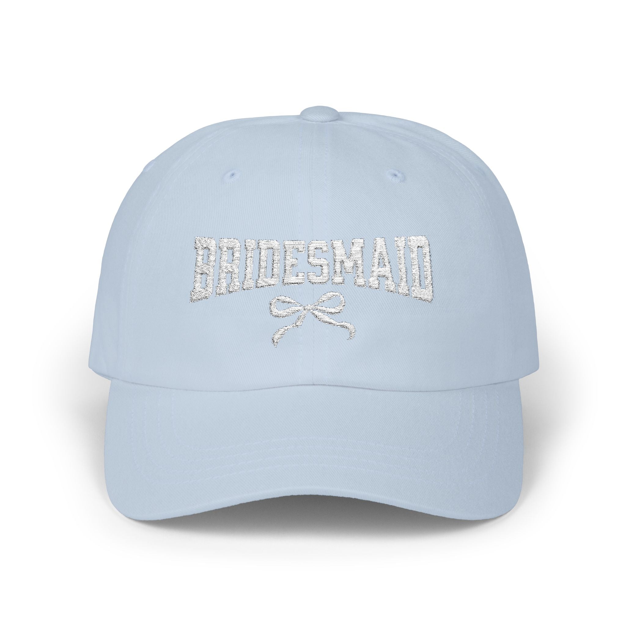 Embroidered Bridesmaid Hat with Coquette Bow