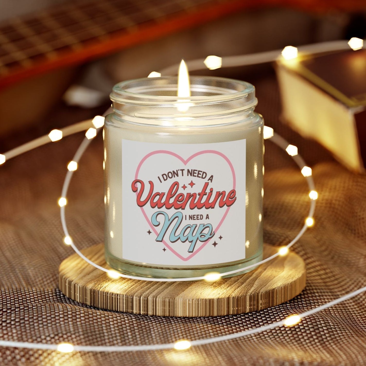 Funny Retro Anti Valentines Day Scented Candle