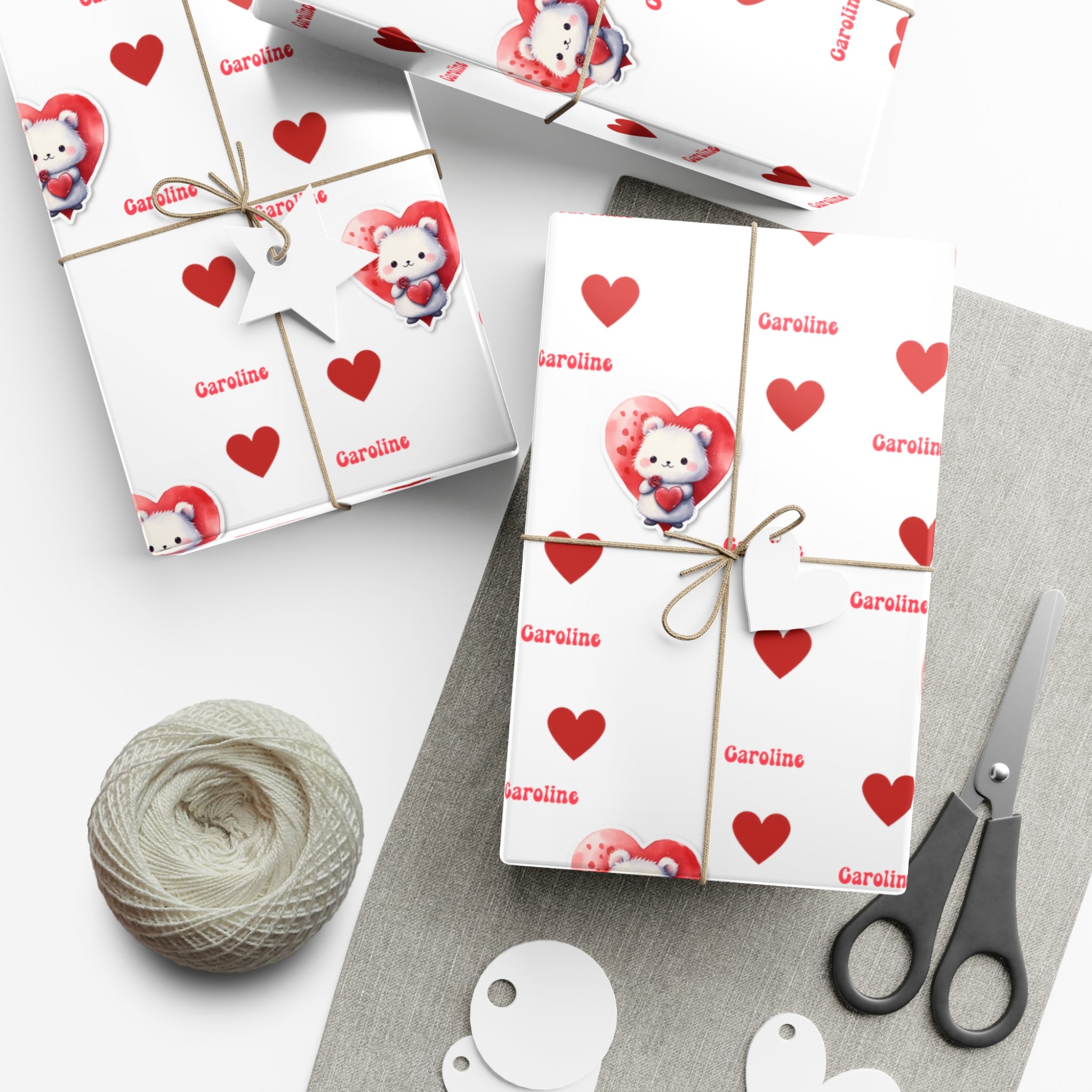 Custom Valentines Day Gift Wrap For Girl