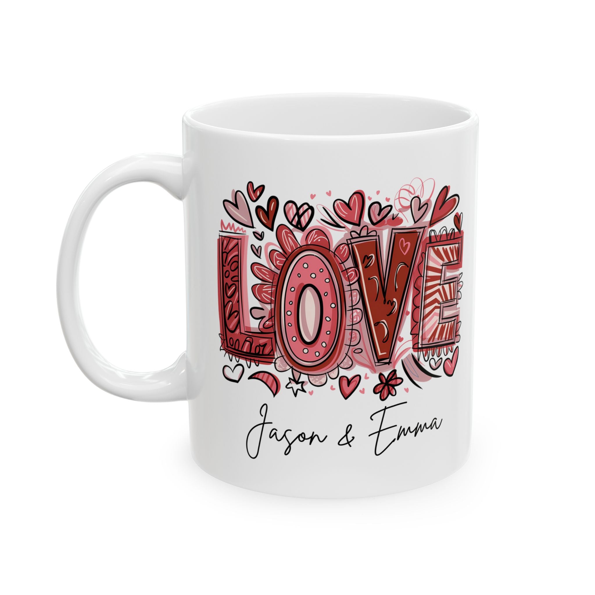 Personalized Retro Love Mug Custom Name Love Mug Coffee Custom Love Coffee Cup Cute Valentines Day Gift For Wife Valentines Gift Girlfriend