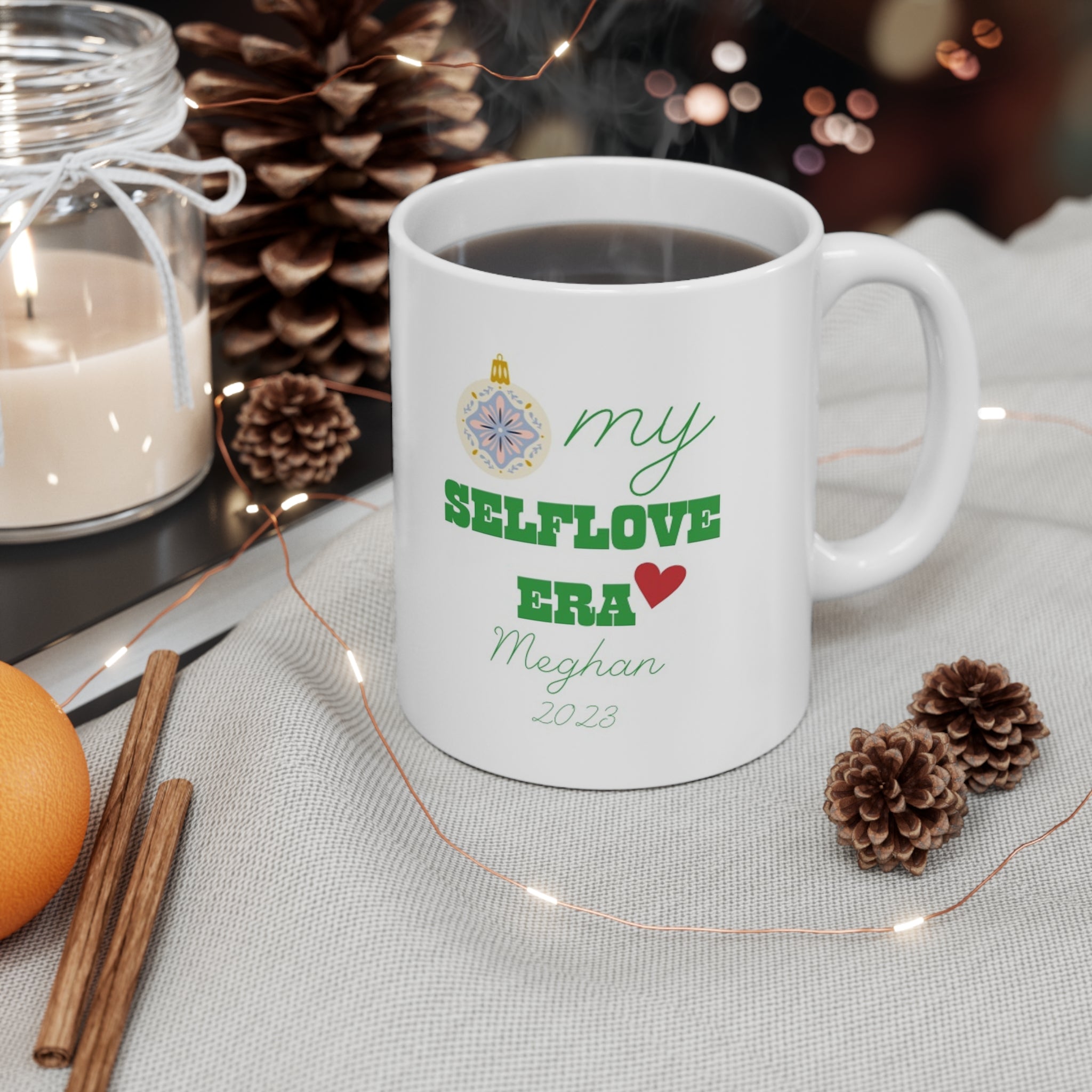 Self-Love Era Christmas Mug- Personalization Available