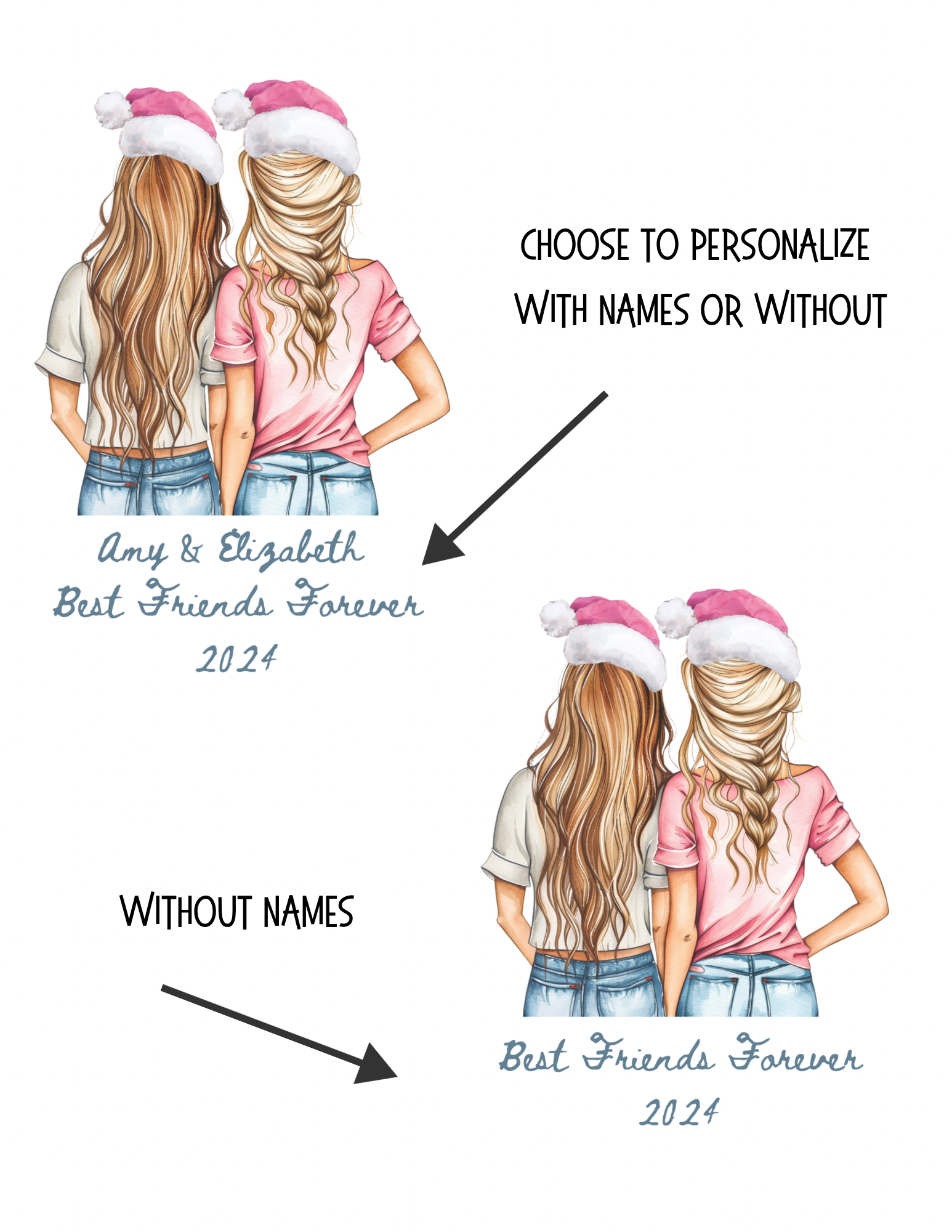 Personalized Best Friends Forever Ornament