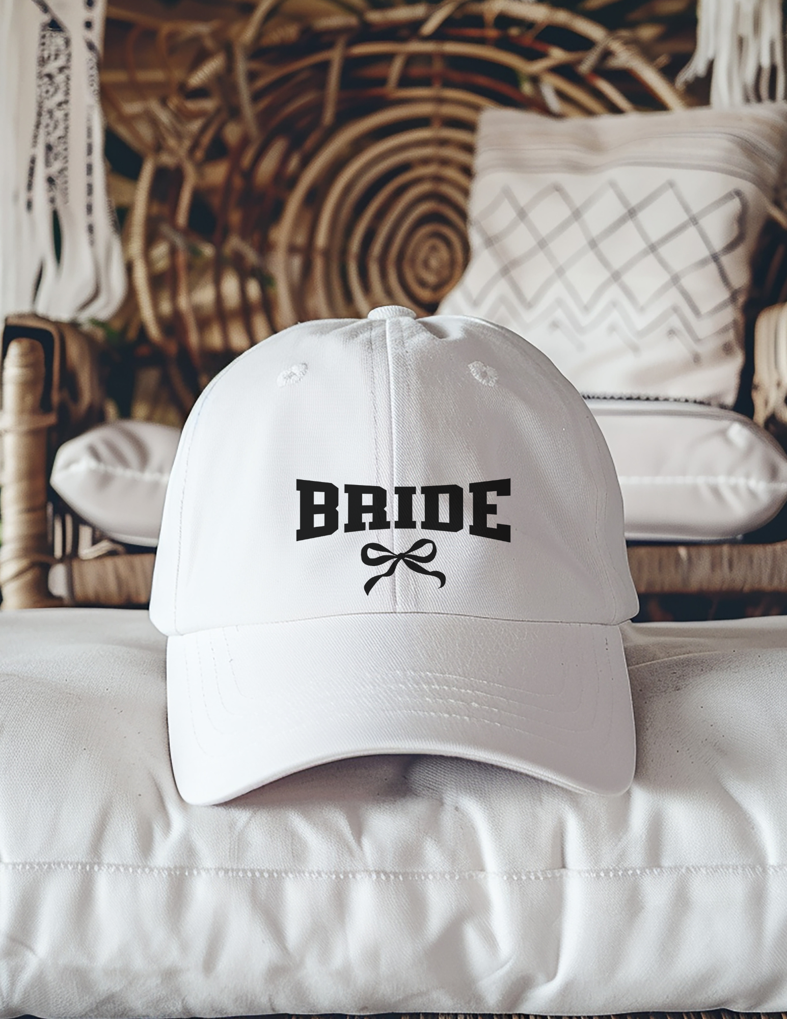 Embroidered Bride Cap