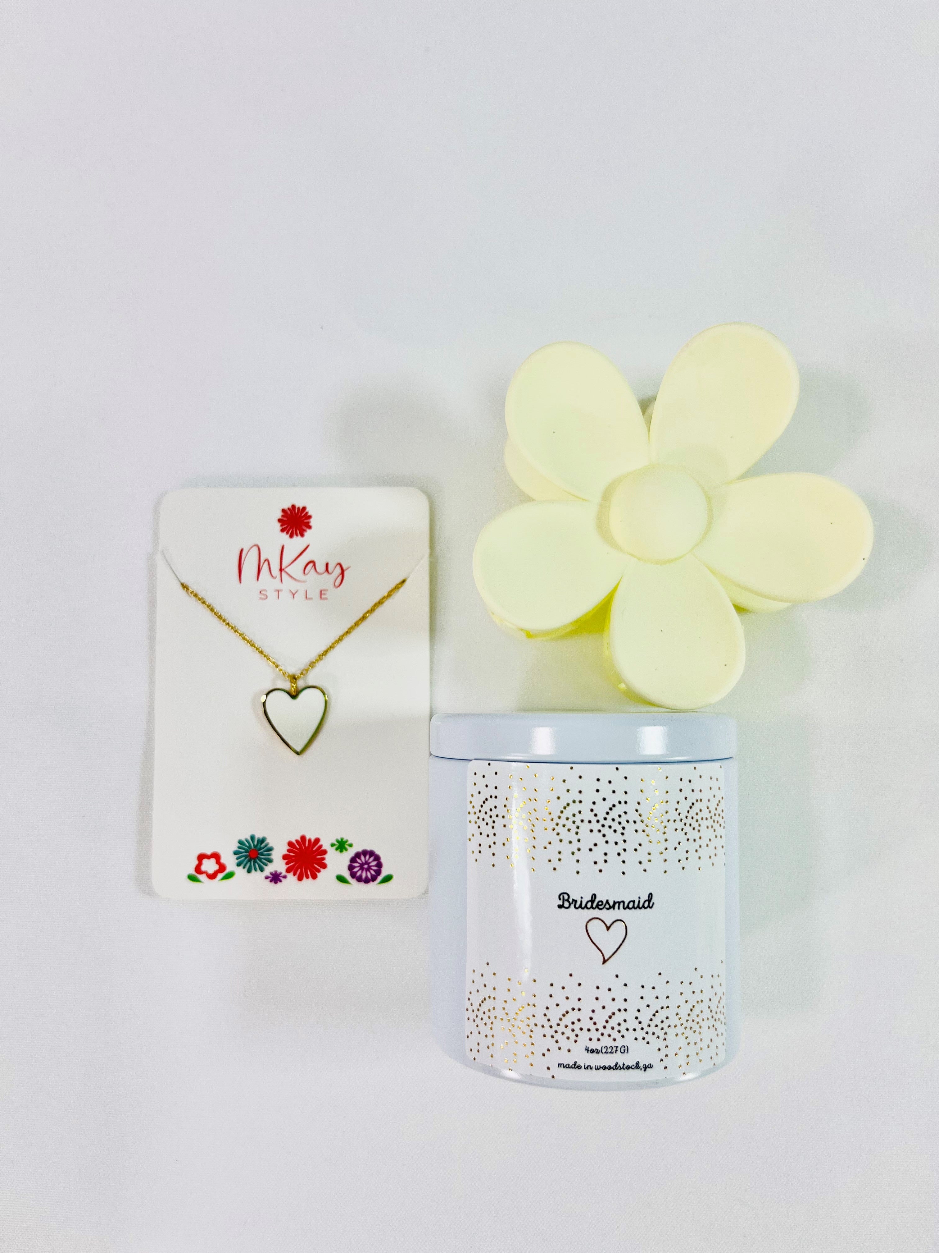 Preppy Bridesmaid Proposal Gift Box White & Gold