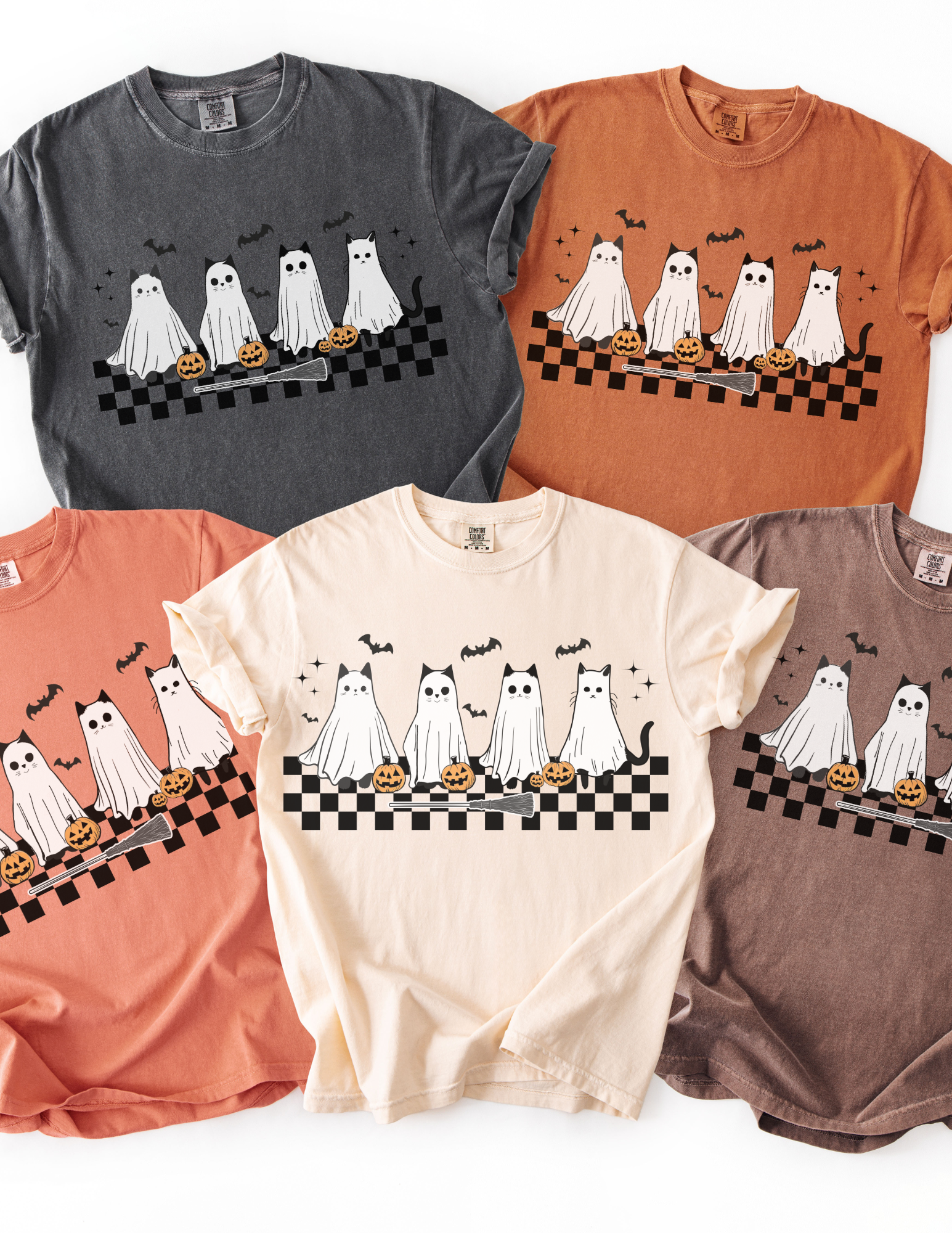 Ghost Black Cat Halloween Shirt