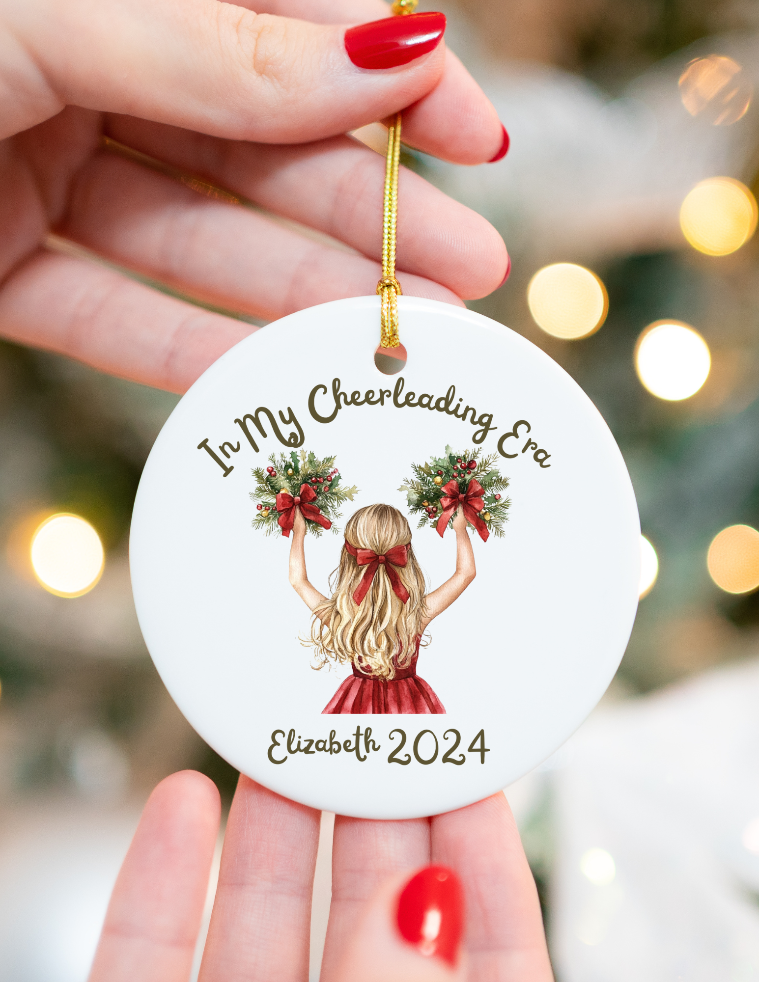 Personalized Cheerleader Ornament