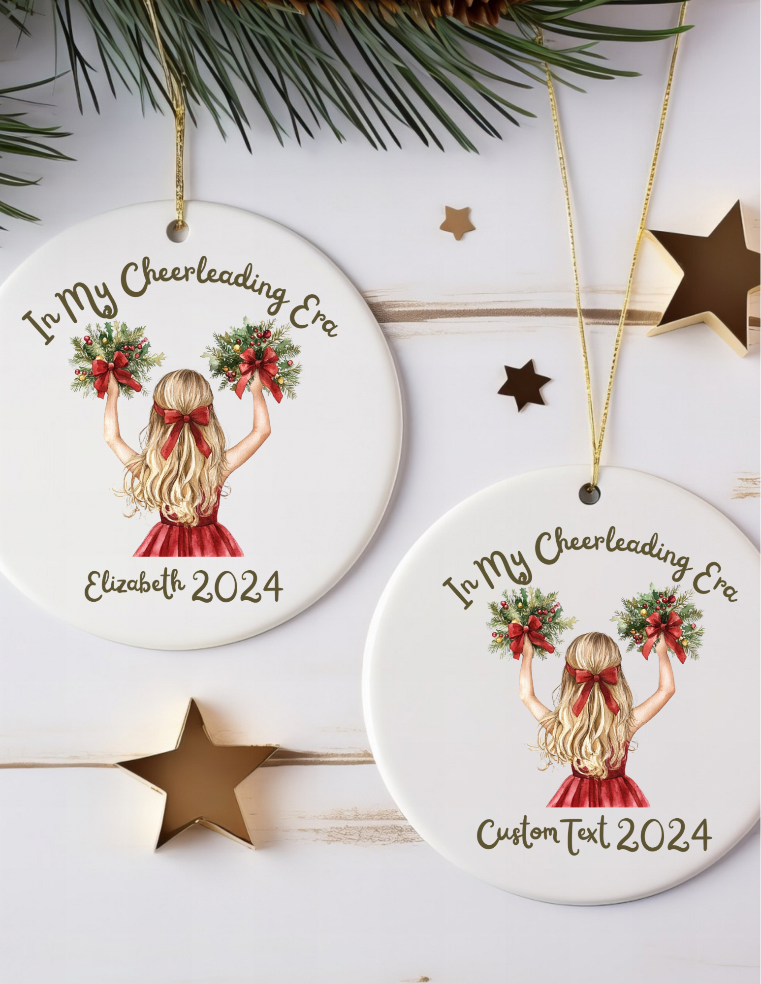 Personalized Cheerleader Ornament