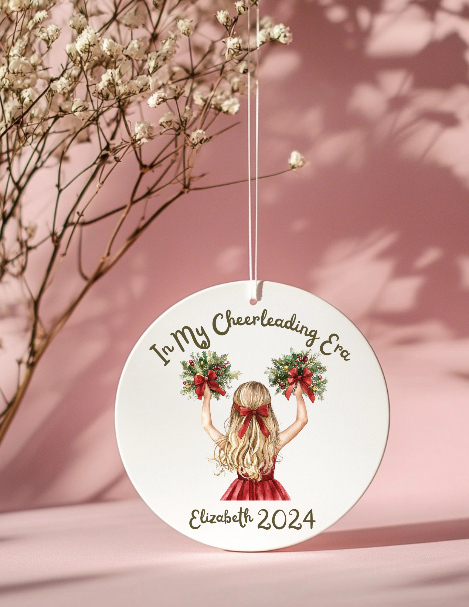 Personalized Cheerleader Ornament