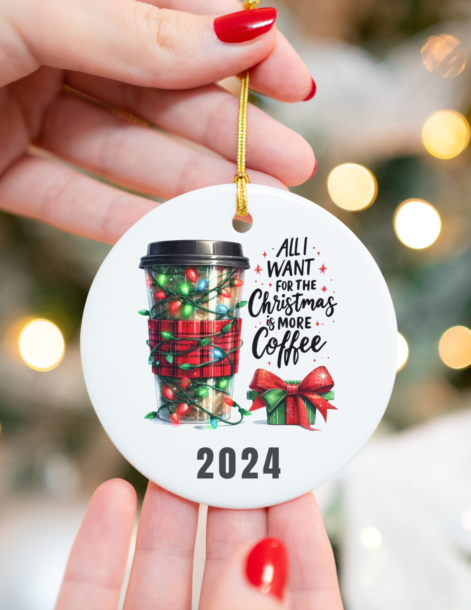 Coffee Lover Christmas Ornament