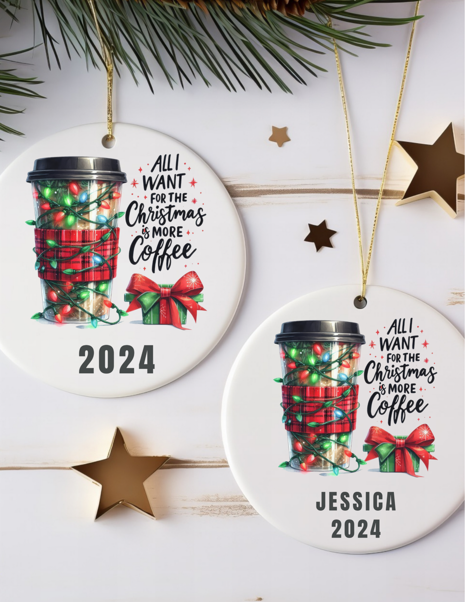 Coffee Lover Christmas Ornament
