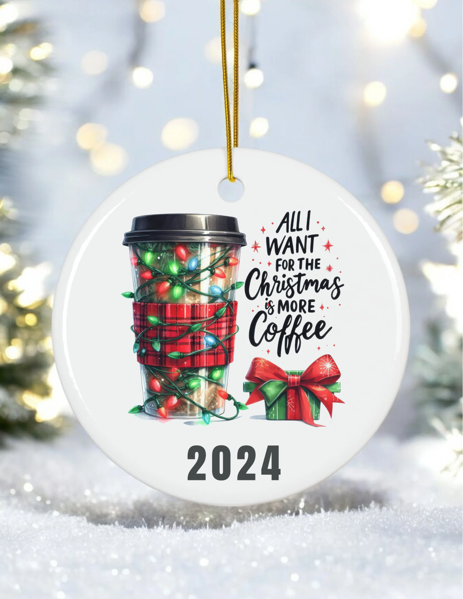 Coffee Lover Christmas Ornament
