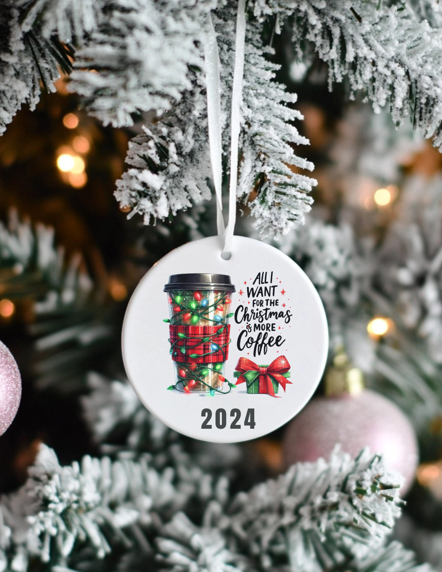 Coffee Lover Christmas Ornament