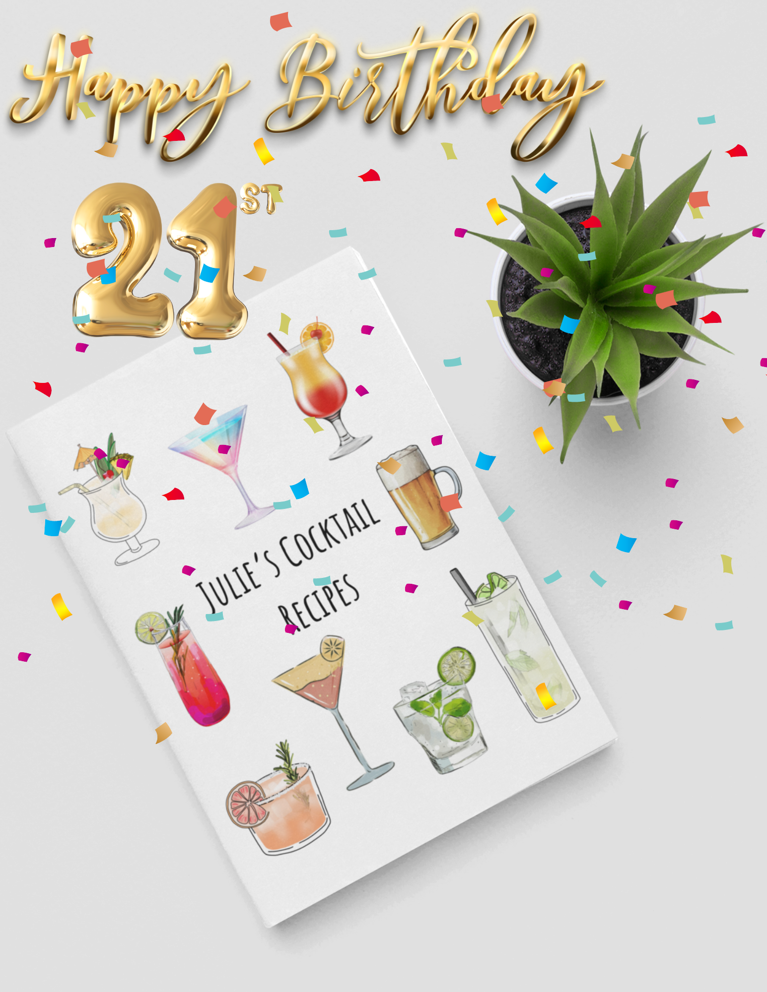 Personalized Cocktail Recipe Notebook