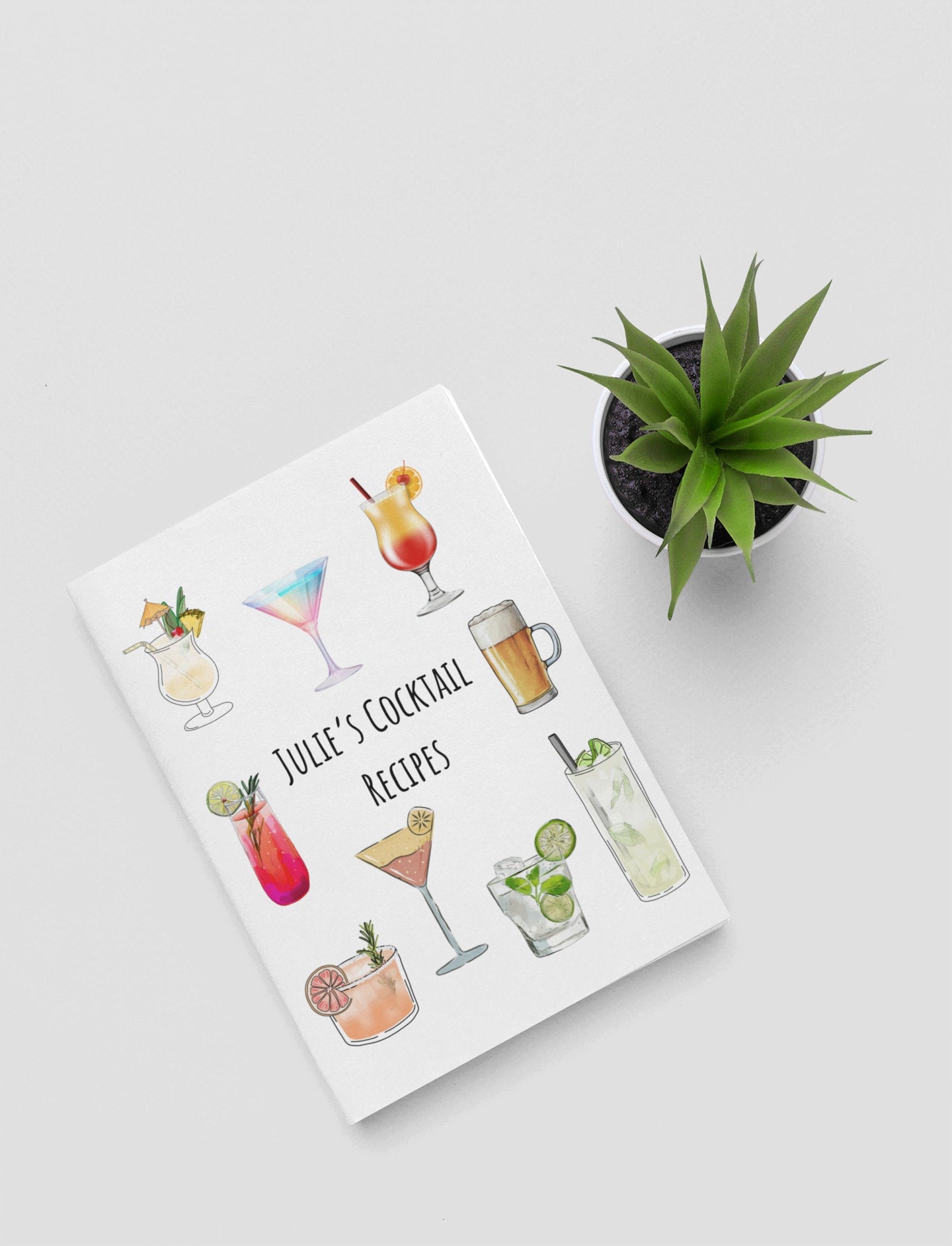 Personalized Cocktail Recipe Notebook