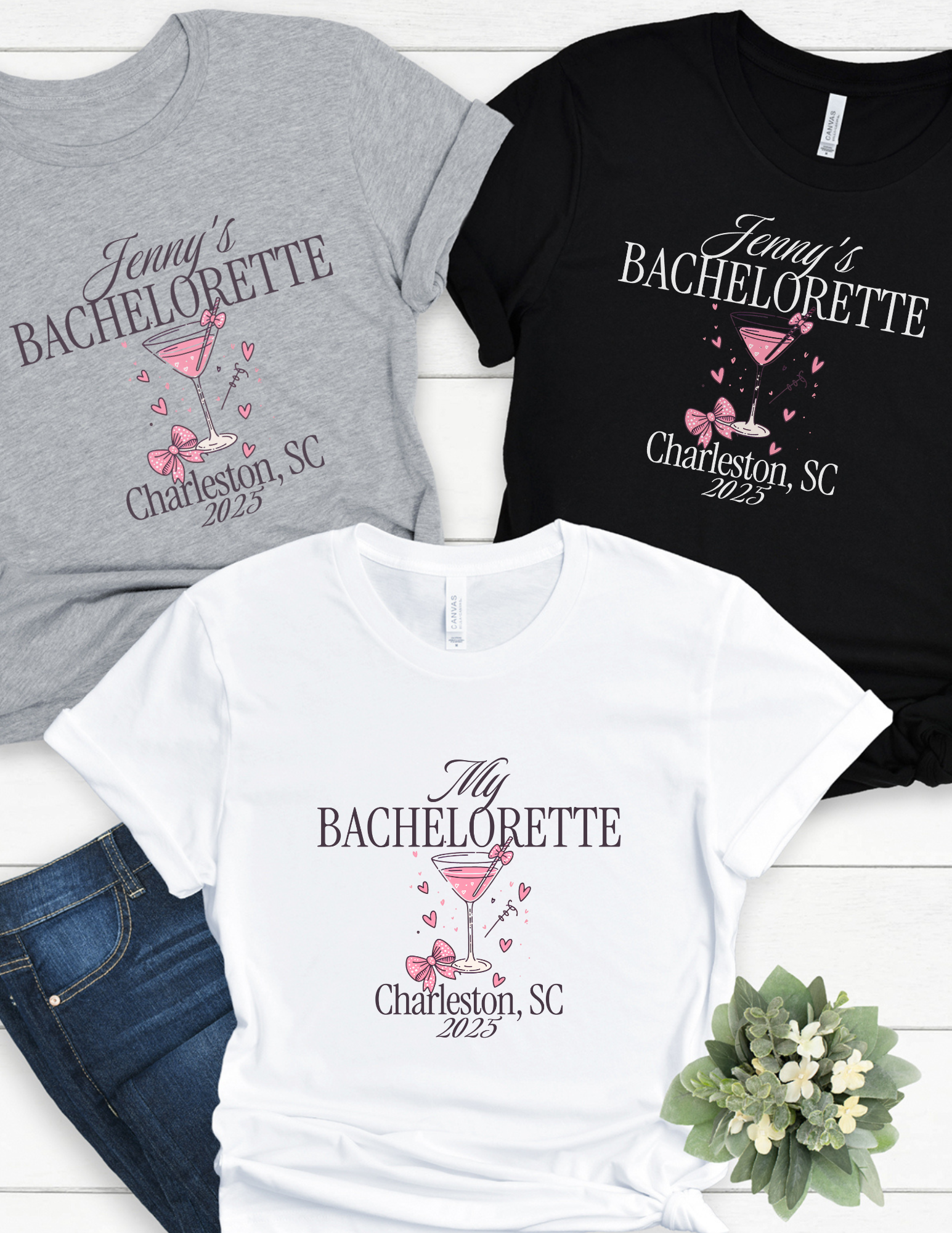 Personalized Coquette Bachelorette Shirt