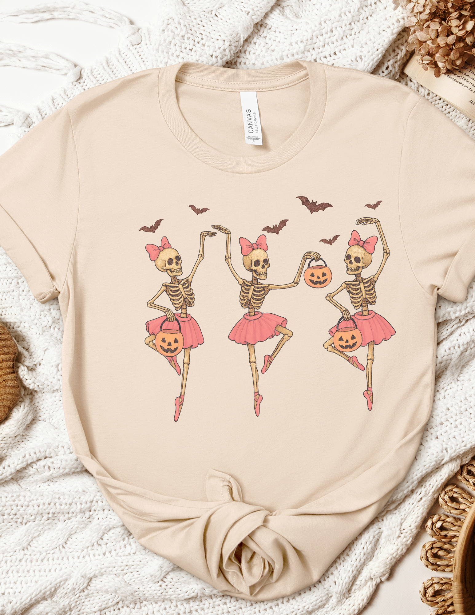 Coquette Girly Dancing Skeleton Shirt