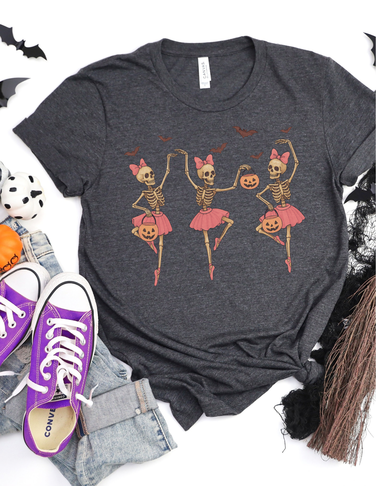 Coquette Girly Dancing Skeleton Shirt