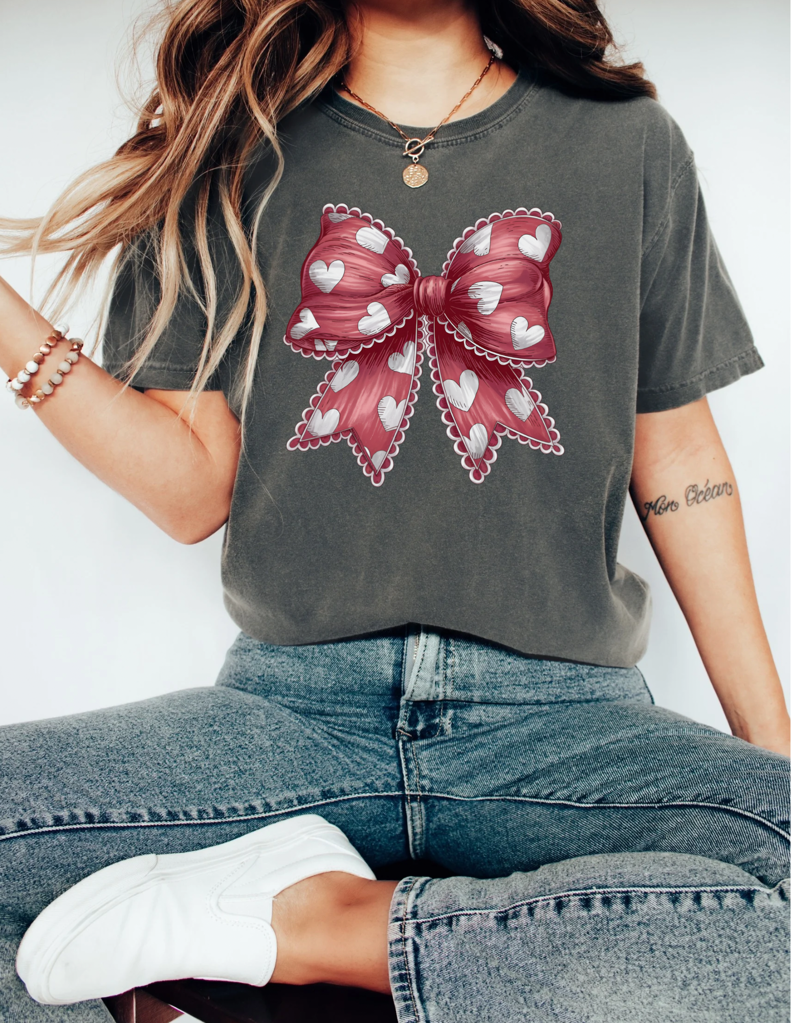 Coquette Bow Heart Shirt