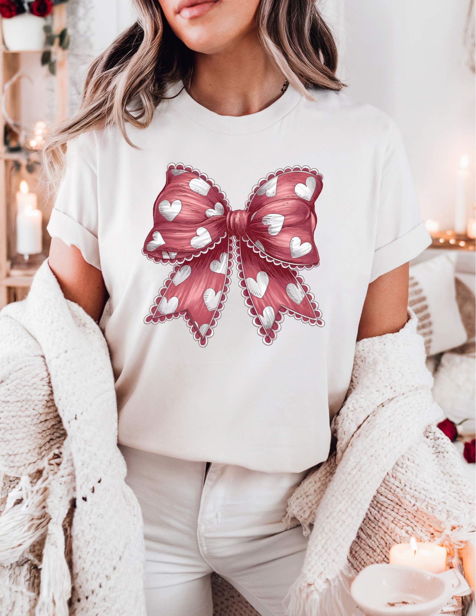 Coquette Bow Heart Shirt