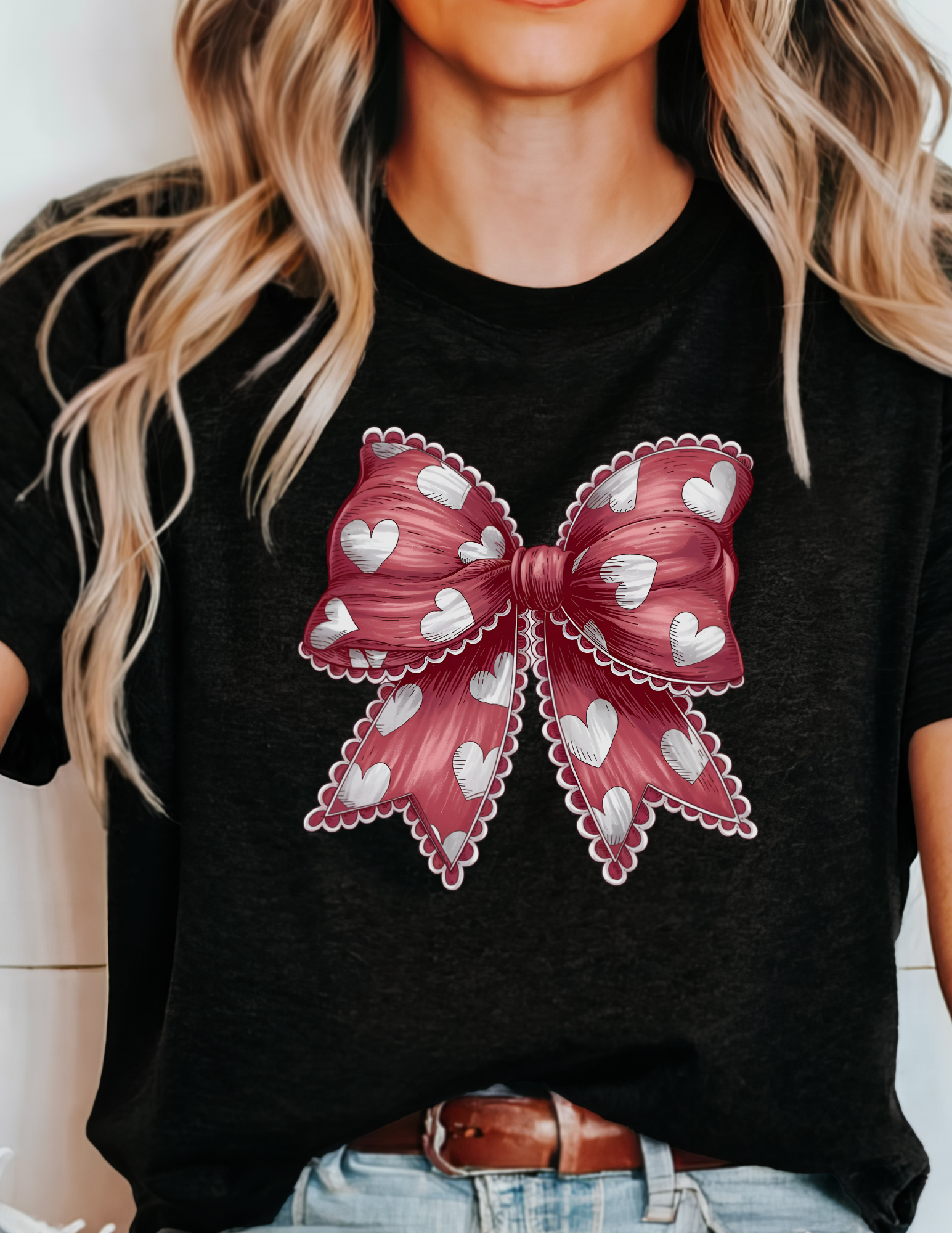 Coquette Bow Heart Shirt