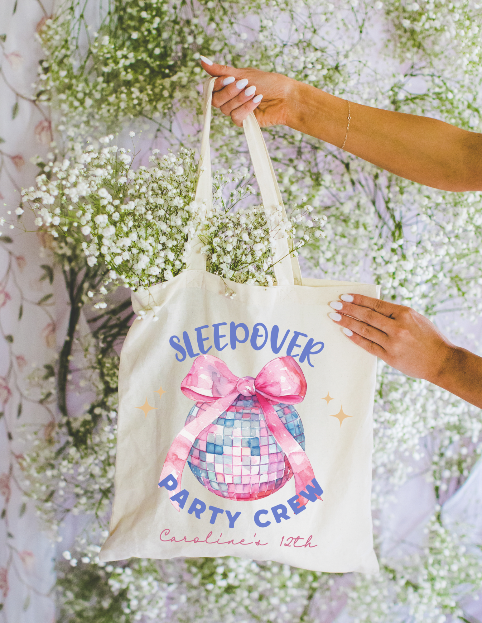 Glam Aesthetic Sleepover Crew Tote Bag