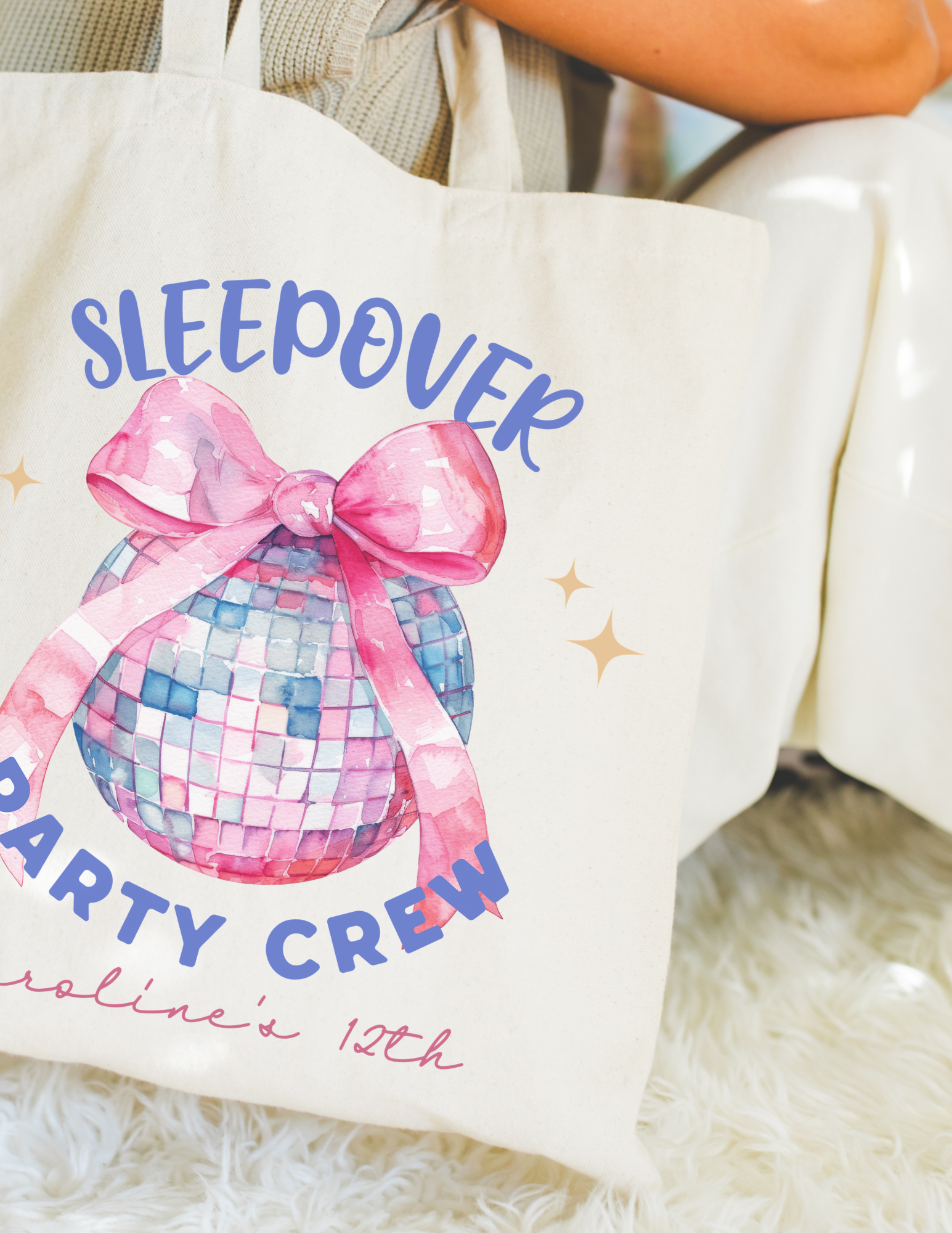 Glam Aesthetic Sleepover Crew Tote Bag