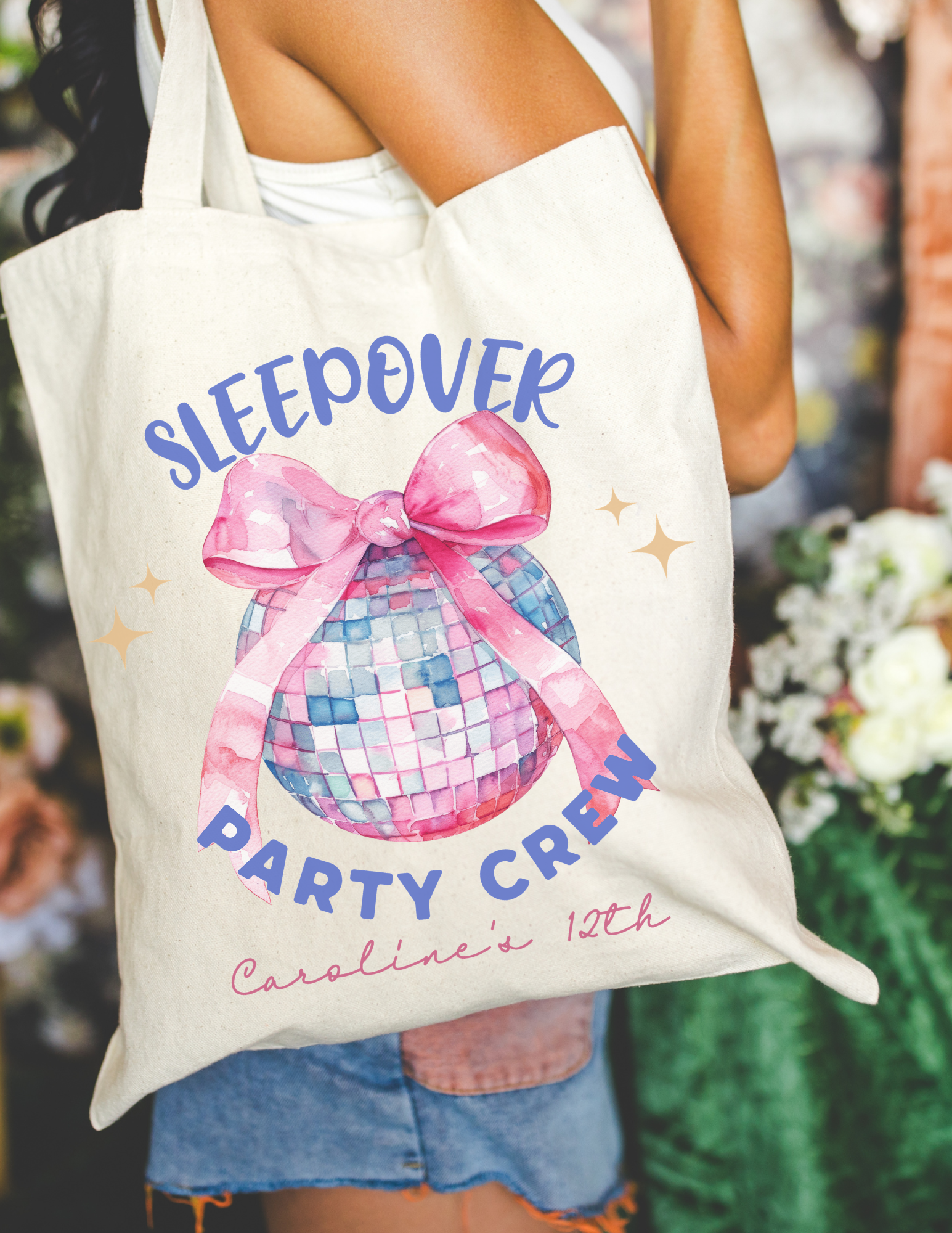Glam Aesthetic Sleepover Crew Tote Bag