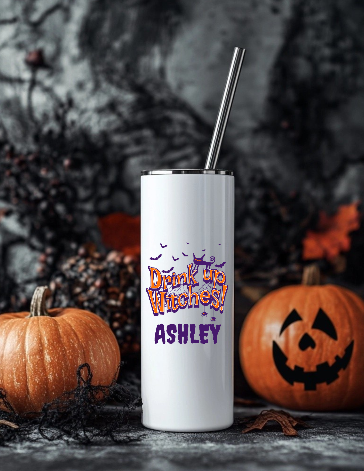 Personalized Halloween Drink Up Witch Tumbler