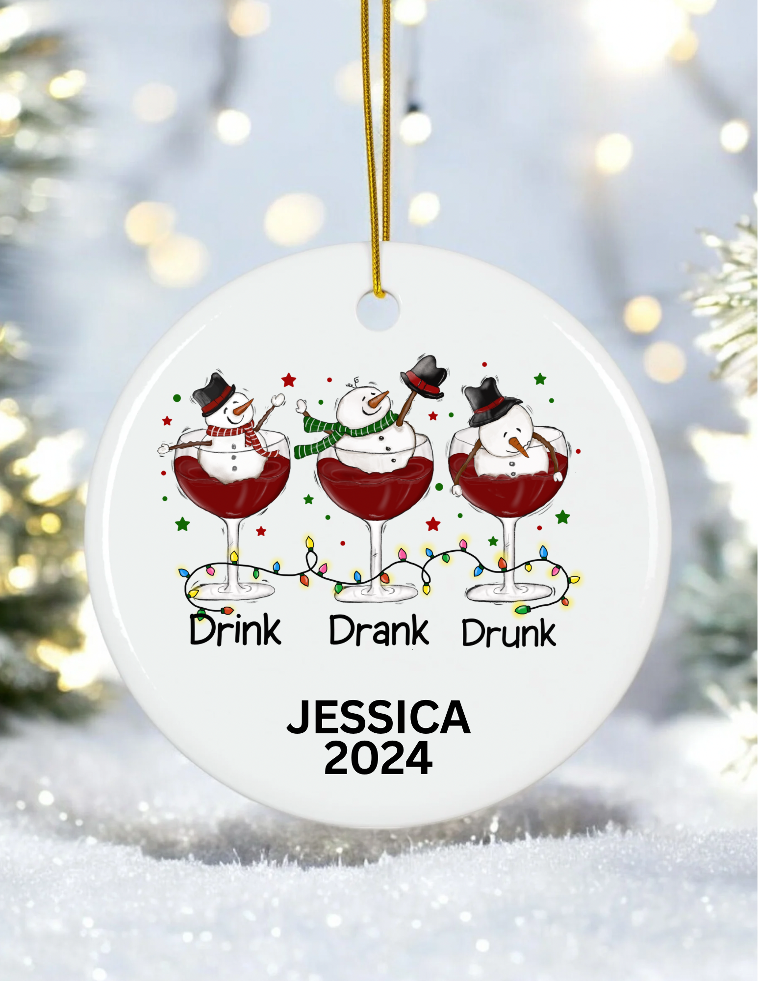 Drink Drank Drunk Ornament