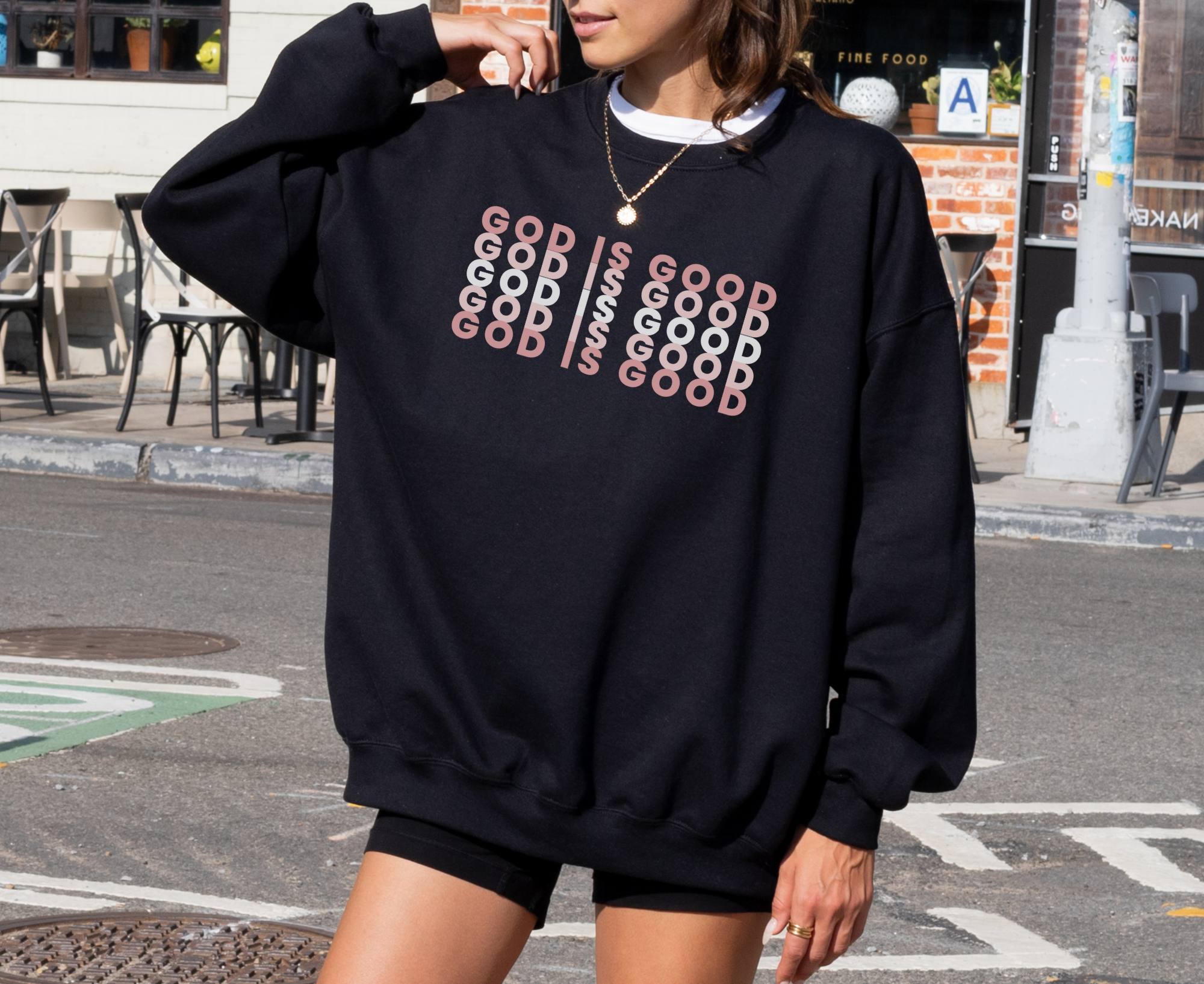 Retro God Is Good Sweatshirt