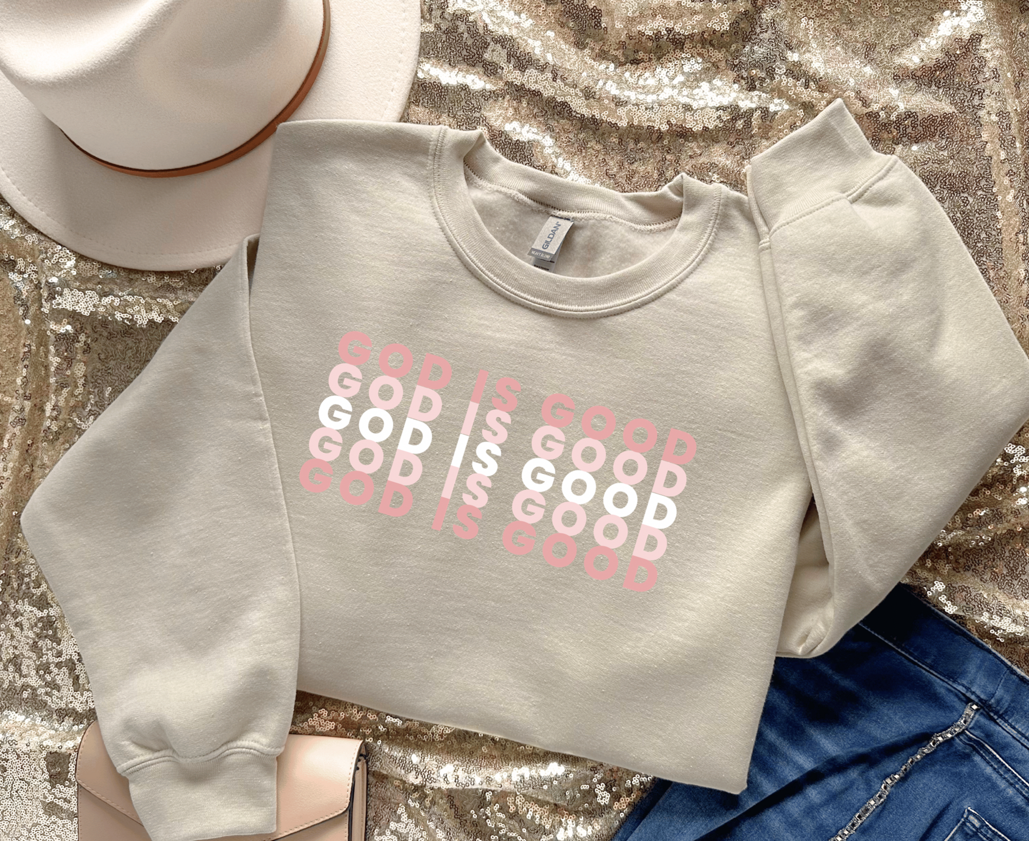 Retro God Is Good Sweatshirt